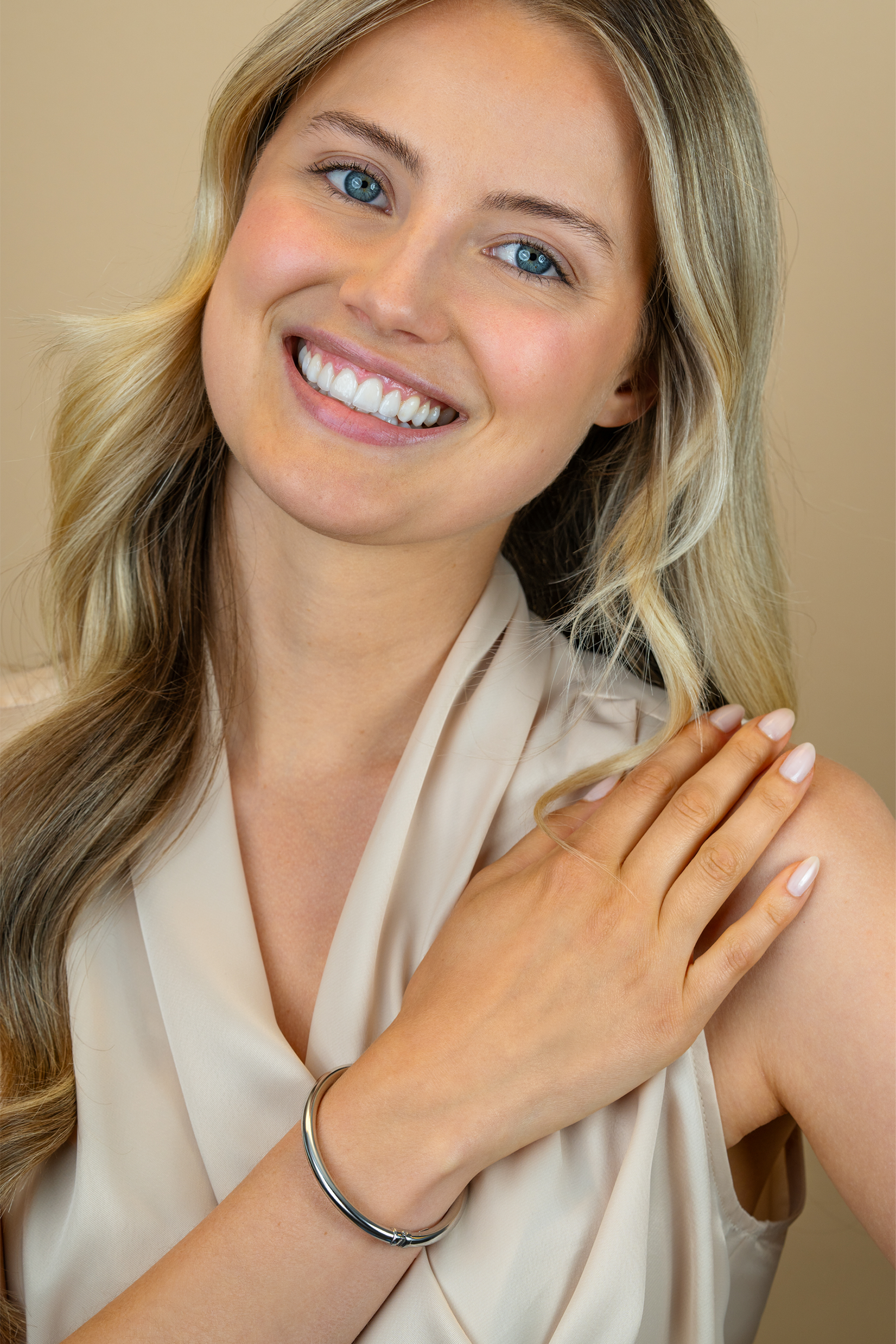 ZINZI zlv. bangle armband rond glad 5mm