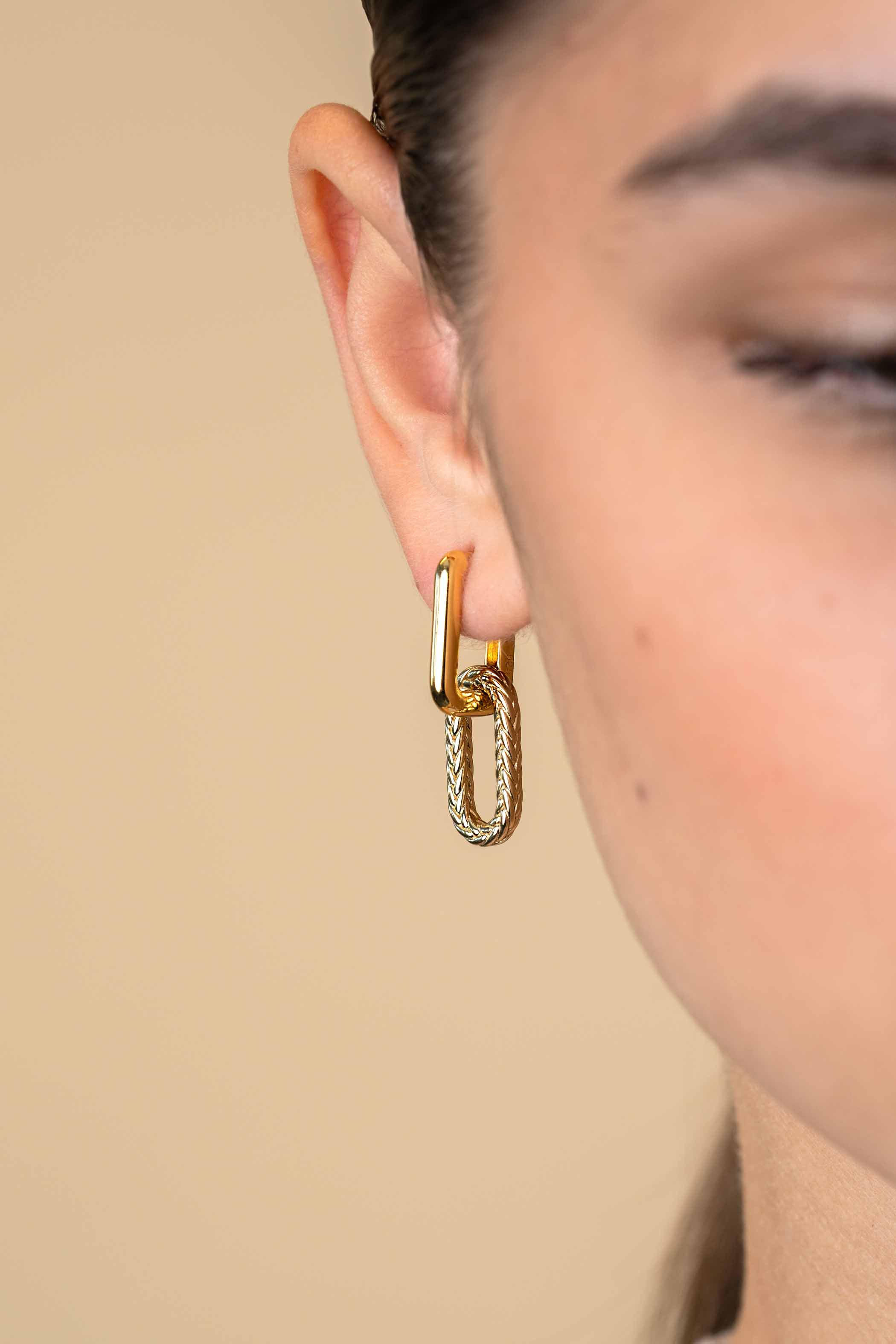 ZINZI zlv. oorbedels gg.verg.ovaal vossestaart