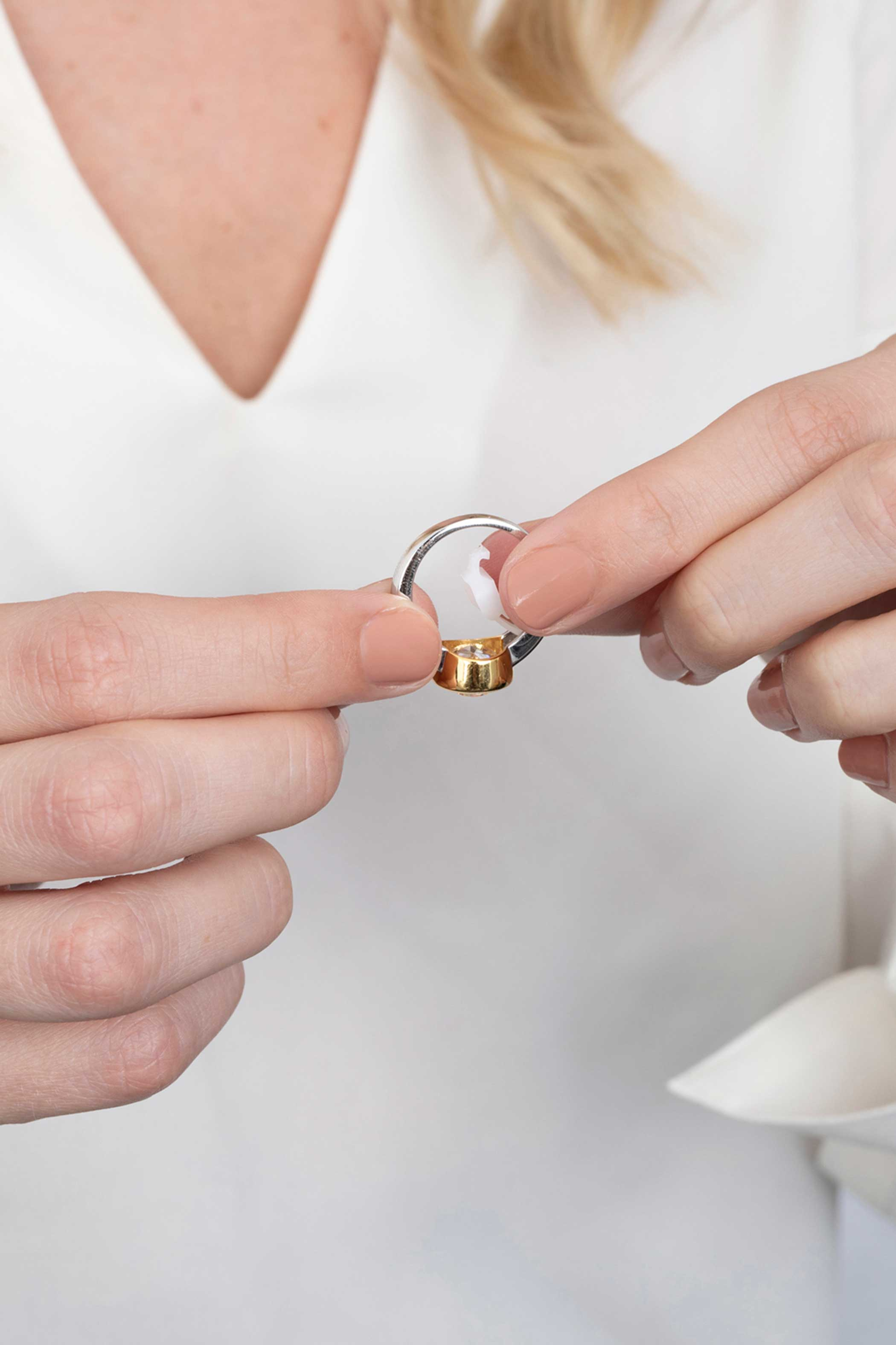 ZINZI silberner Wechselring gelb vergoldet rund ZIR2