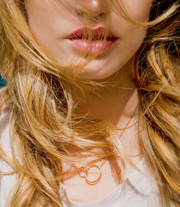 ZINZI silbernes Halskette rosé vergoldet runde Formen42-45cm ZIC1278R