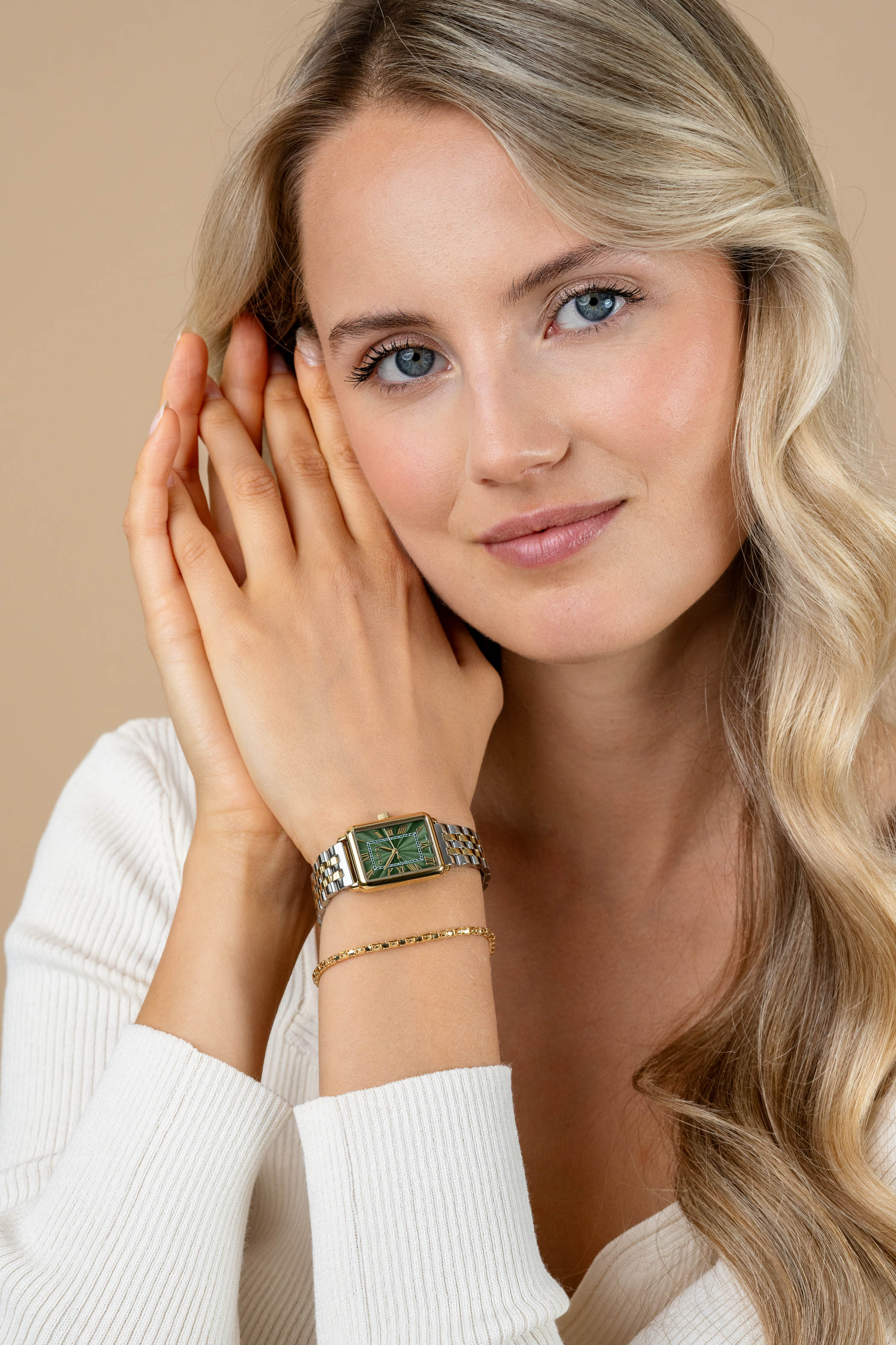 Zinzi Elegance horloge 28mm groene w.plaat stln.band