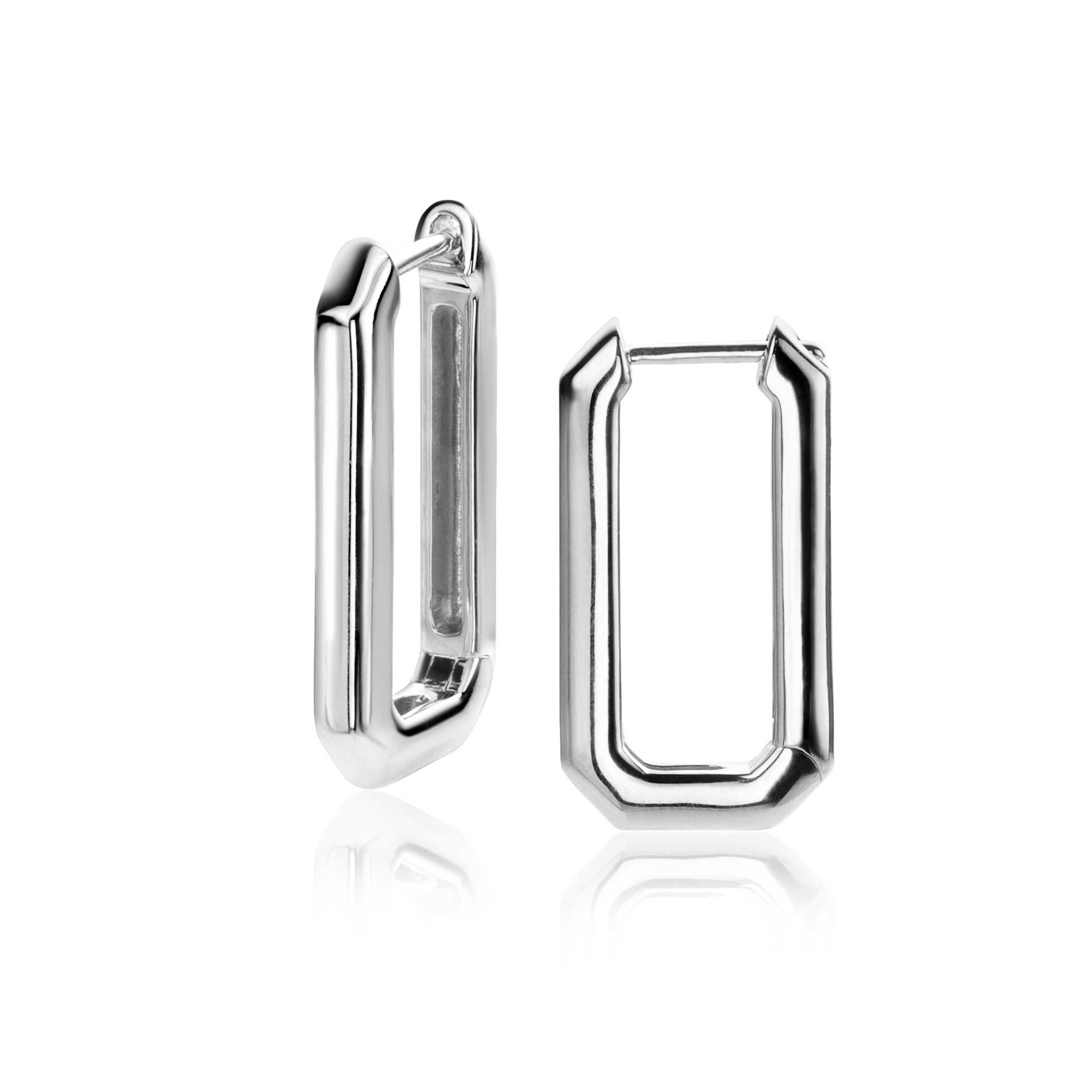 ZINZI * zlv. klapcreolen rechthoek strak 23.5x3.0mm