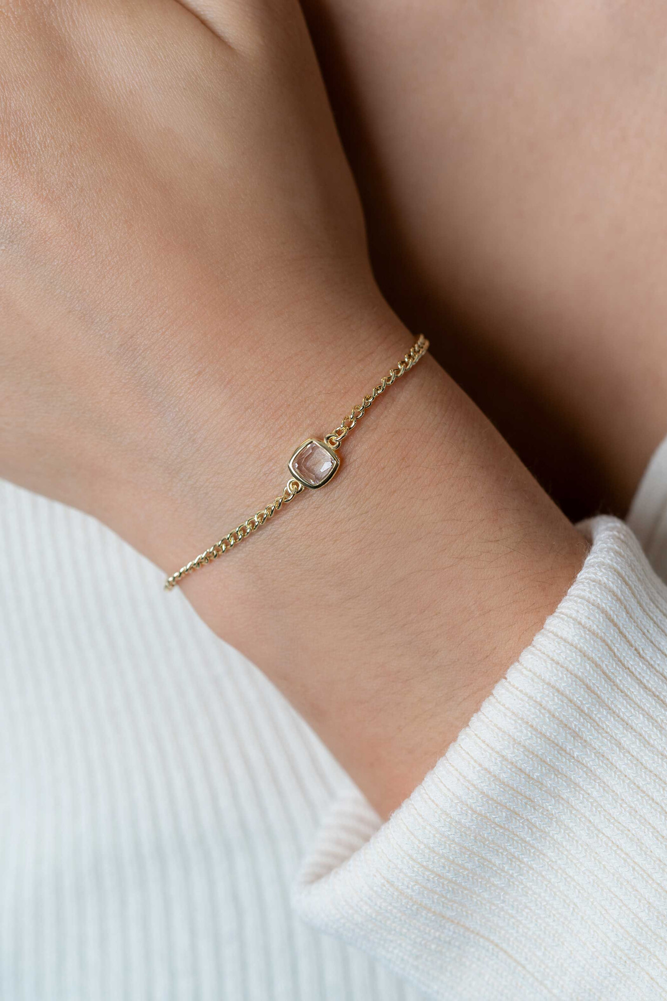 ZINZI zlv. armband gg.verg.grmt. met vk zirconia