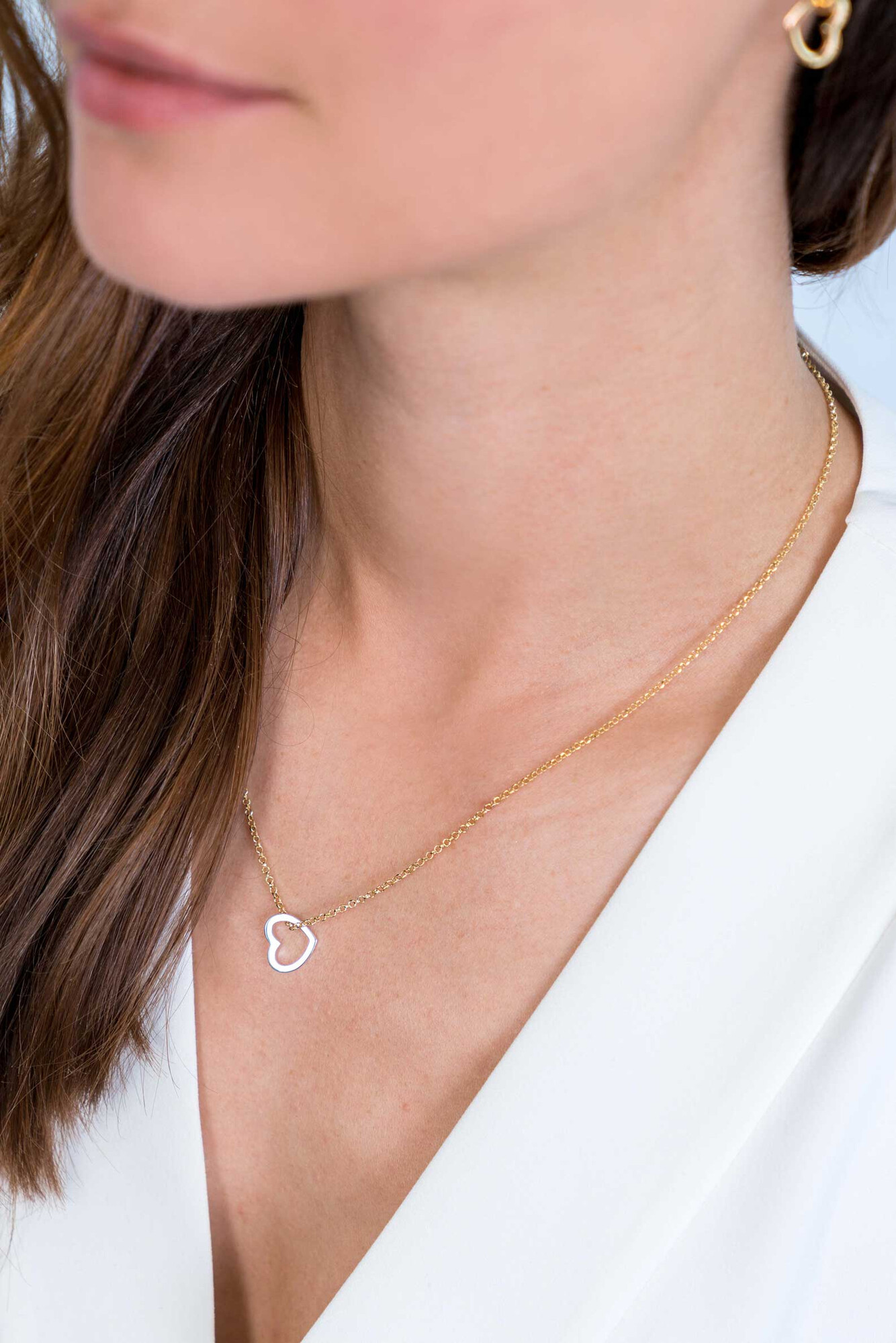 ZINZI silberner Anhänger 12mm offen Herz ZIH2197