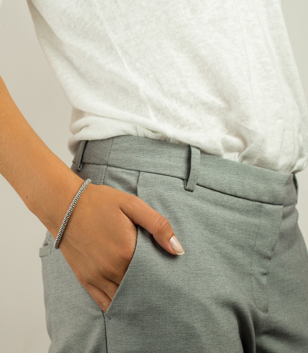 Zinzi silbernes Gliederarmband 4,5mm breit 19cm ZIA1057