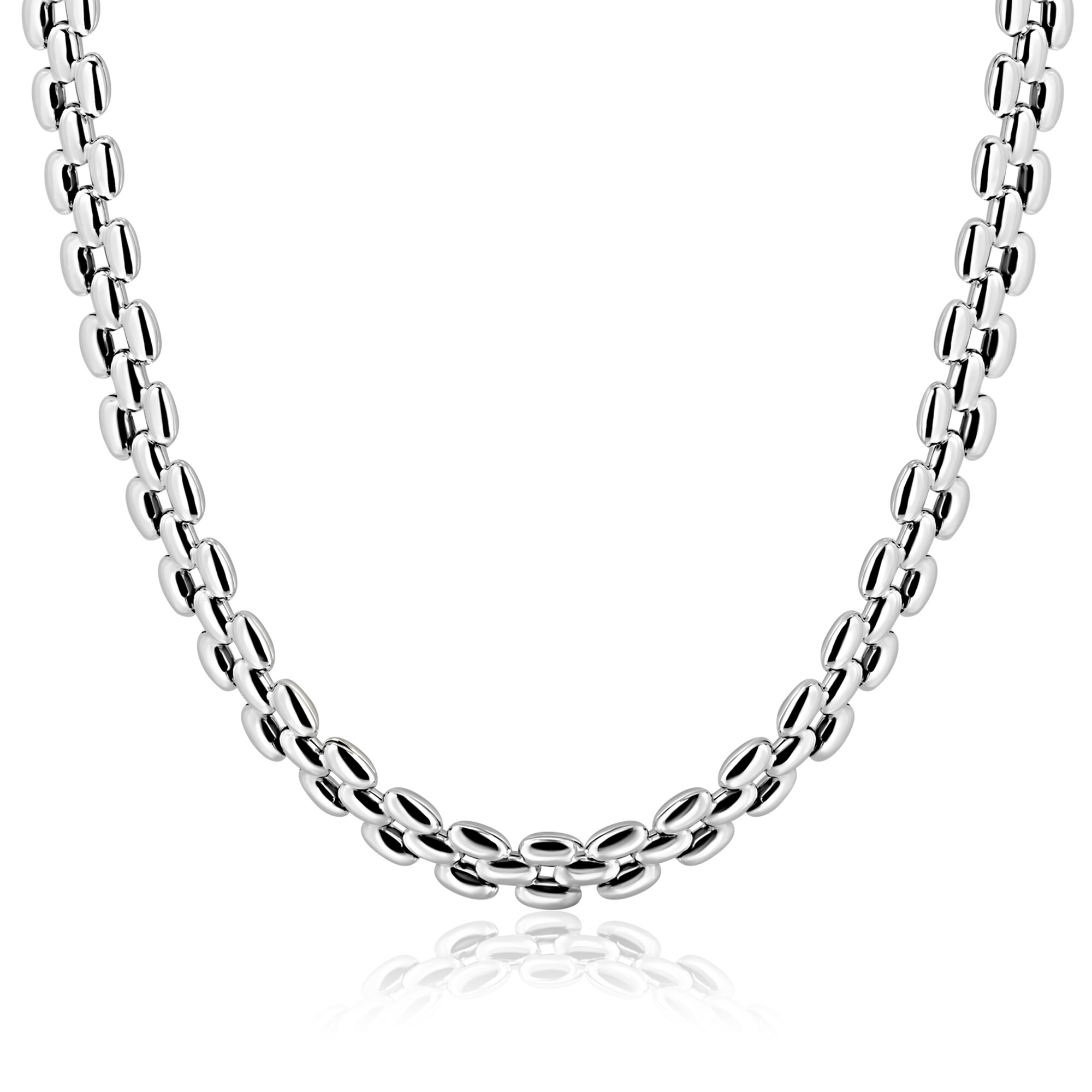 ZINZI zlv. collier rolex-style breed 8mm 43cm