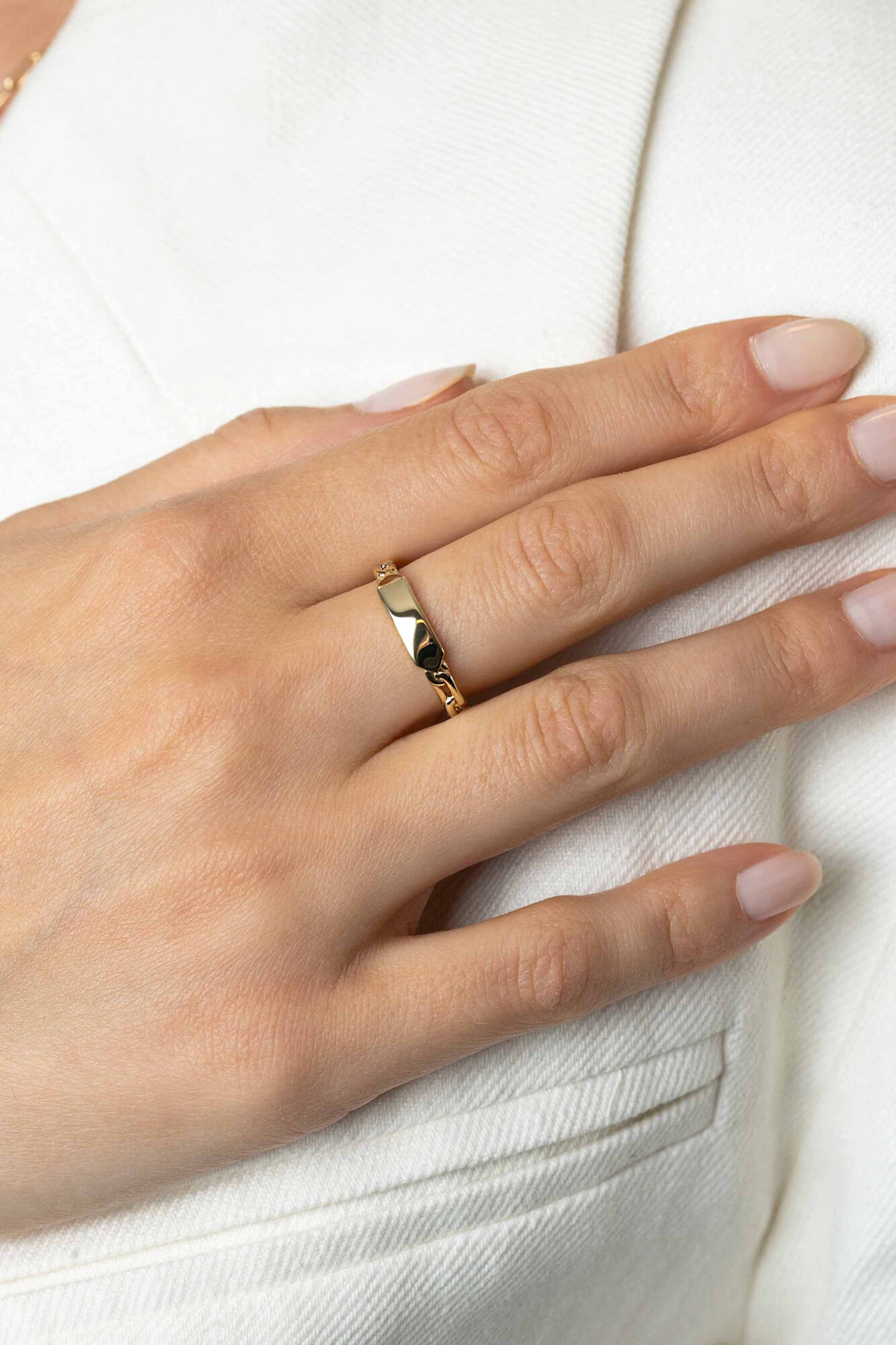 ZINZI zlv. ring gg.verg. paperclip met plaatje mt.60