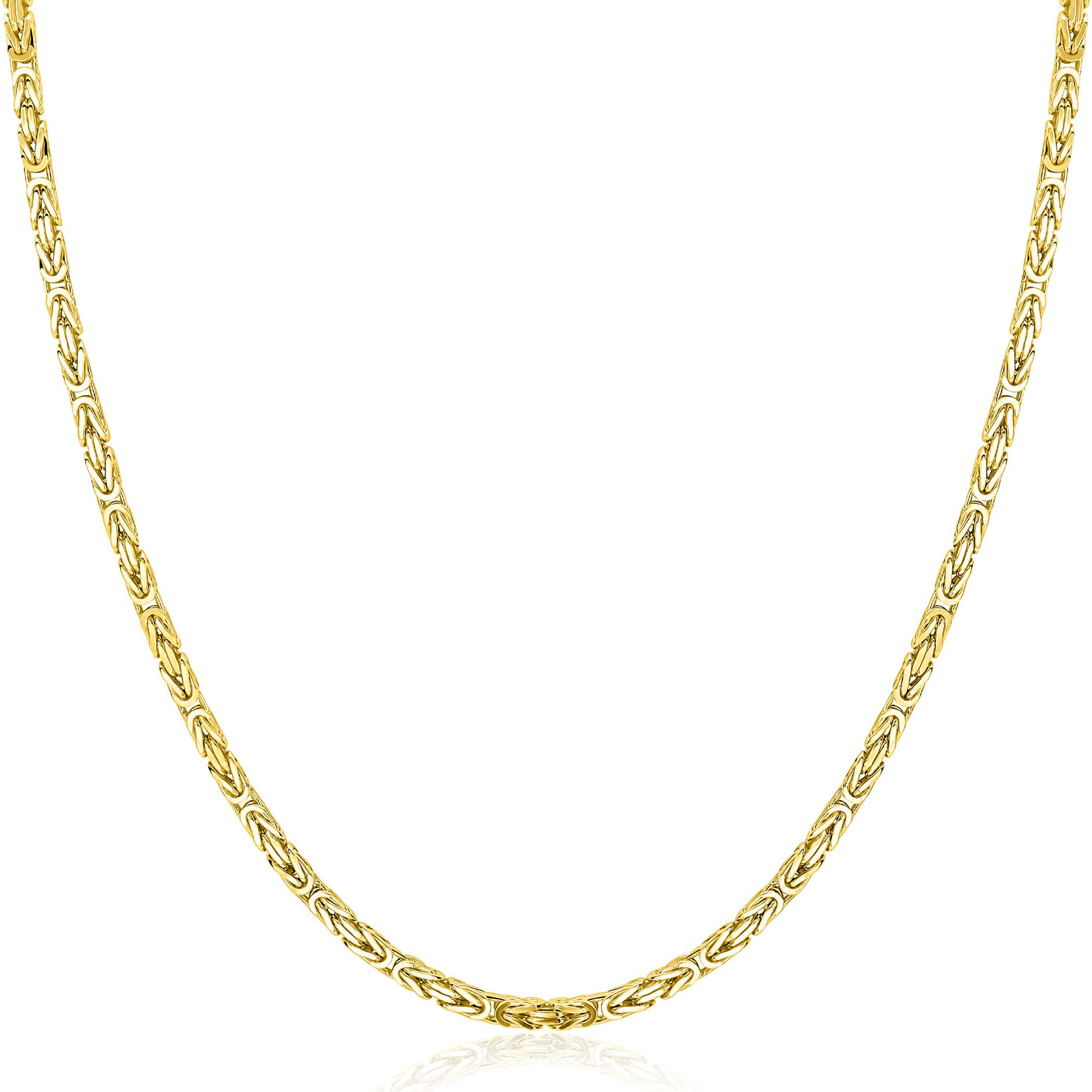 ZINZI zlv. collier gg.verg.koningsschakel mass.2mm