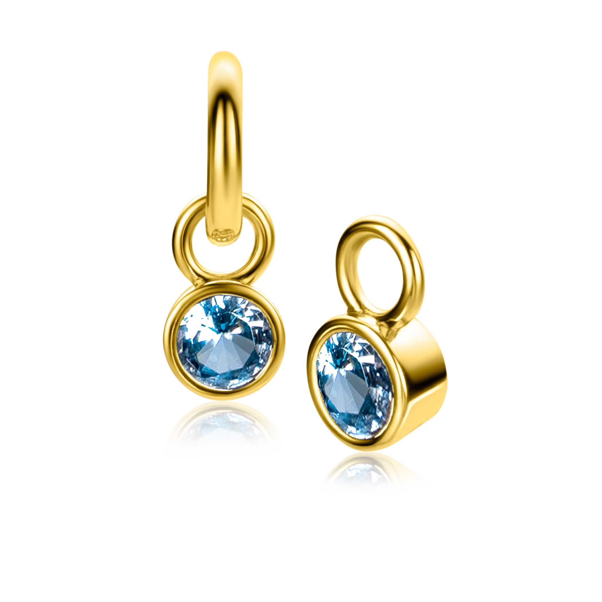 ZINZI zlv.oorbedels gg.verg. birthstones topaas cz
