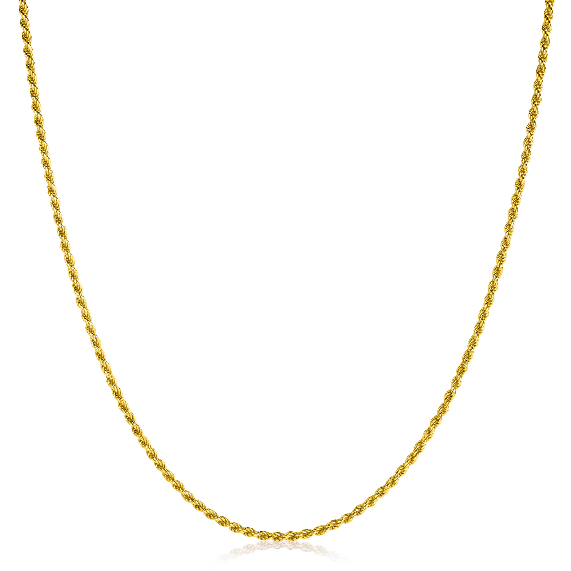 ZINZI zlv. koord collier 60cm geelverguld
