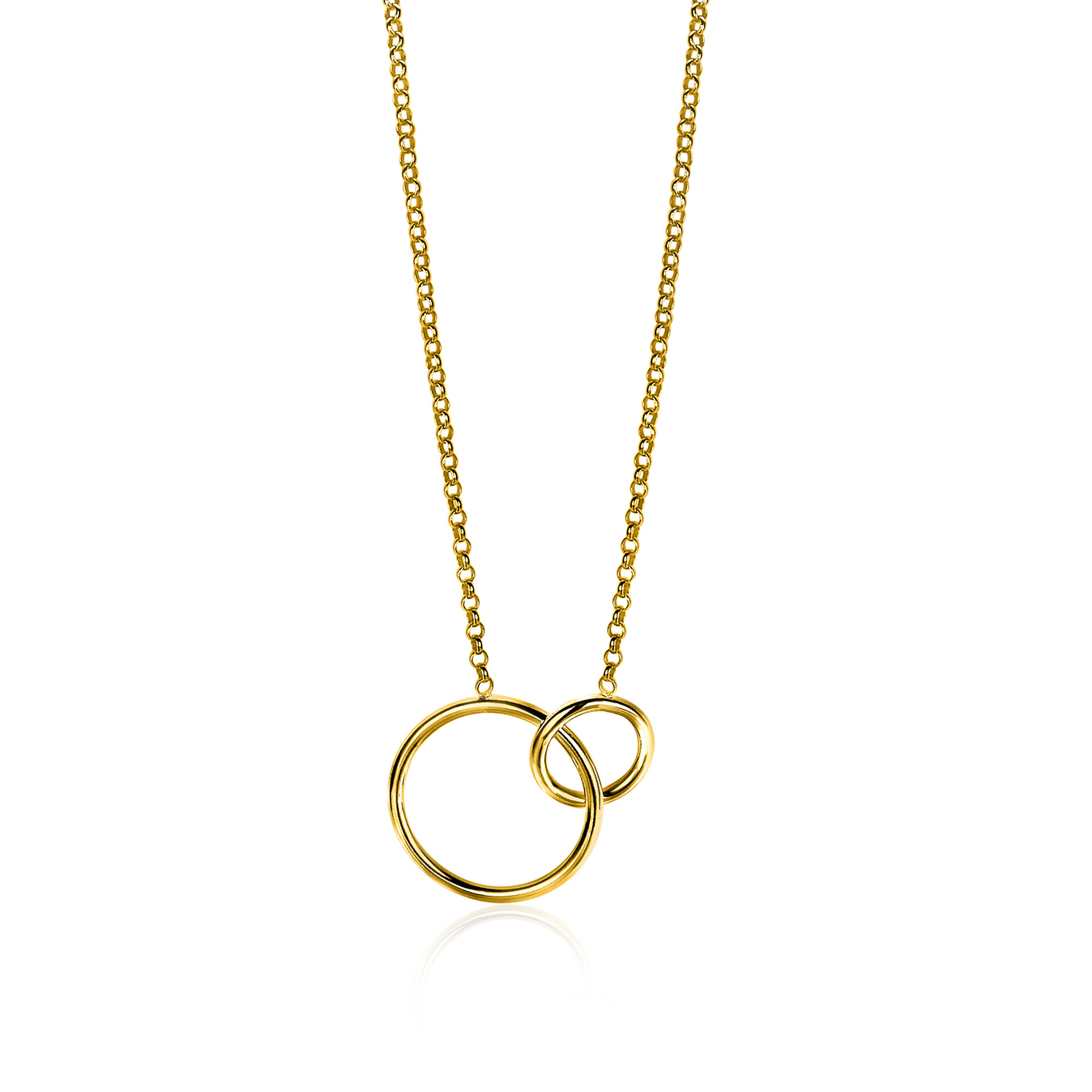 ZINZI silbernes Halskette gelb vergoldet runde Formen42-45cm ZIC1278G