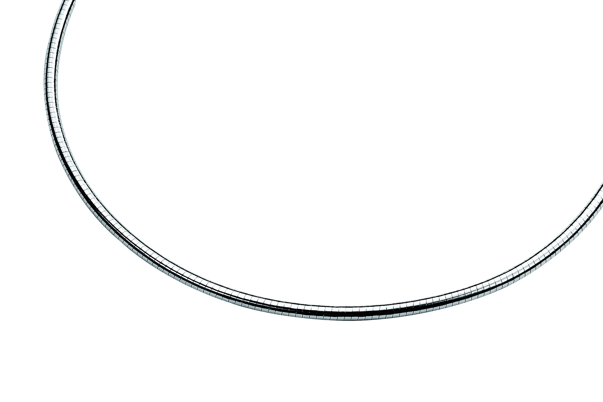 48cm Zinzi silberne omega Halskette 3mm breit ZIOM3-48