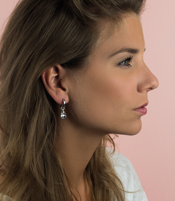 ZINZI silberne Ohrhänger  weiß ZICH1171