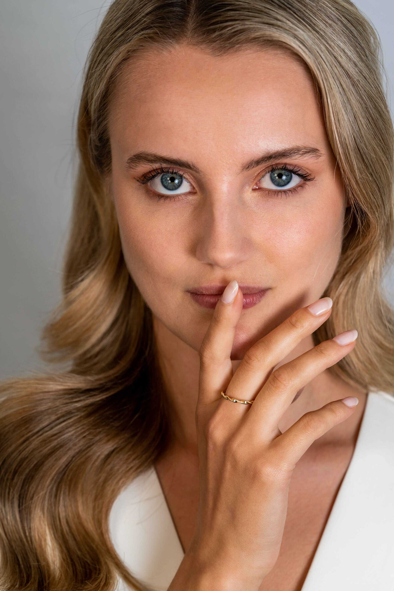 ZINZI zlv. aanschuifring geel verguld gedraaid mt.62