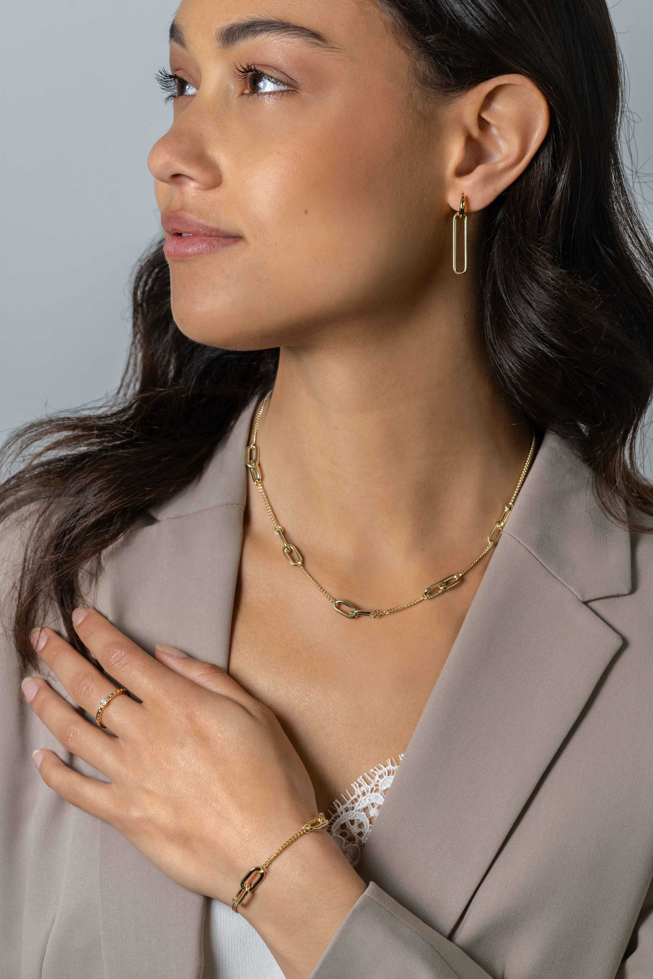 ZINZI zlv. oorbedels gg.verg.paperclip glad 28mm