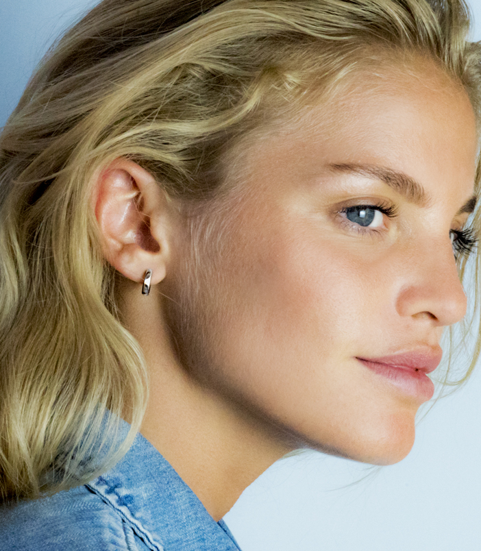 Zinzi silberne Kreolen 12 x 3mm ZIO189