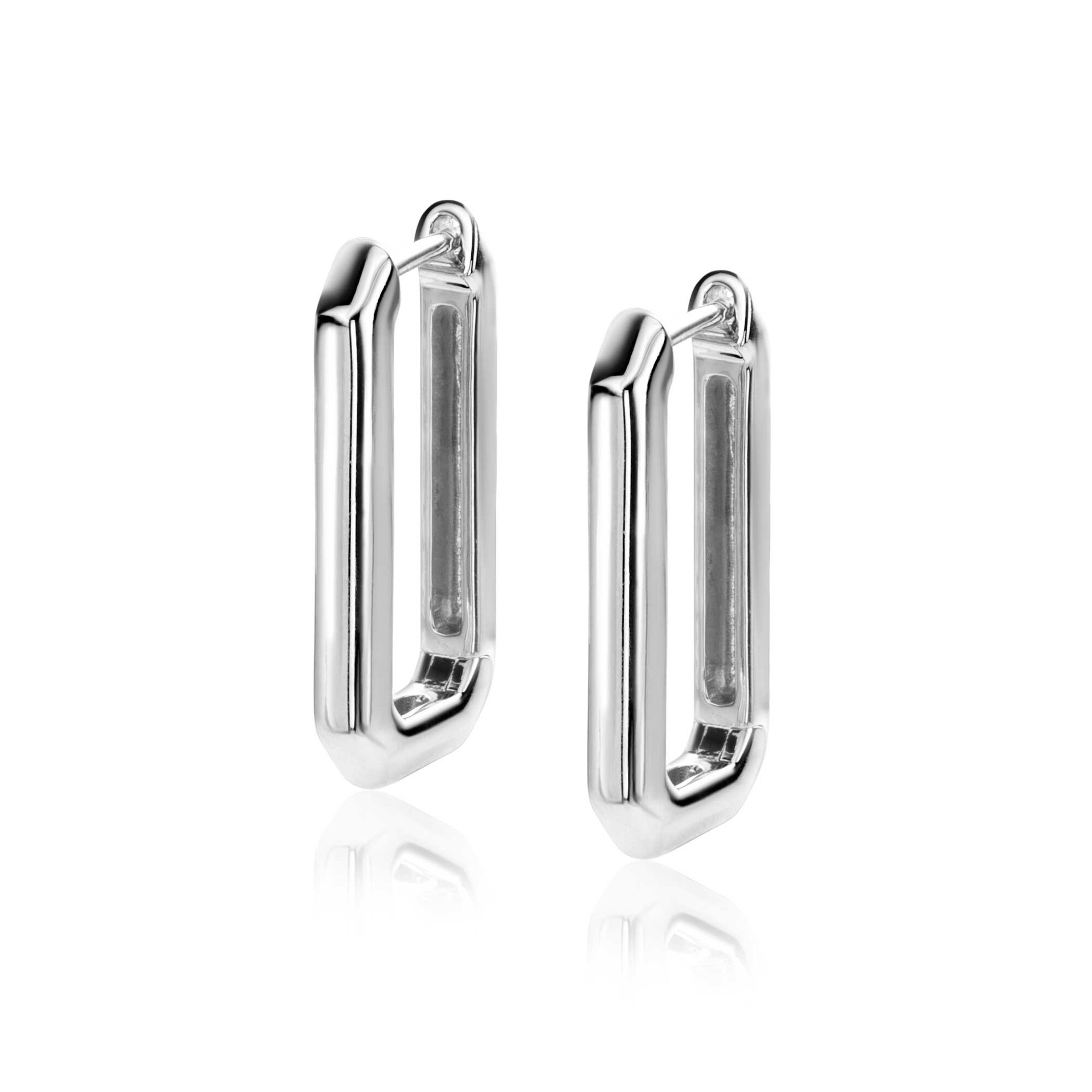 ZINZI * zlv. klapcreolen rechthoek strak 23.5x3.0mm