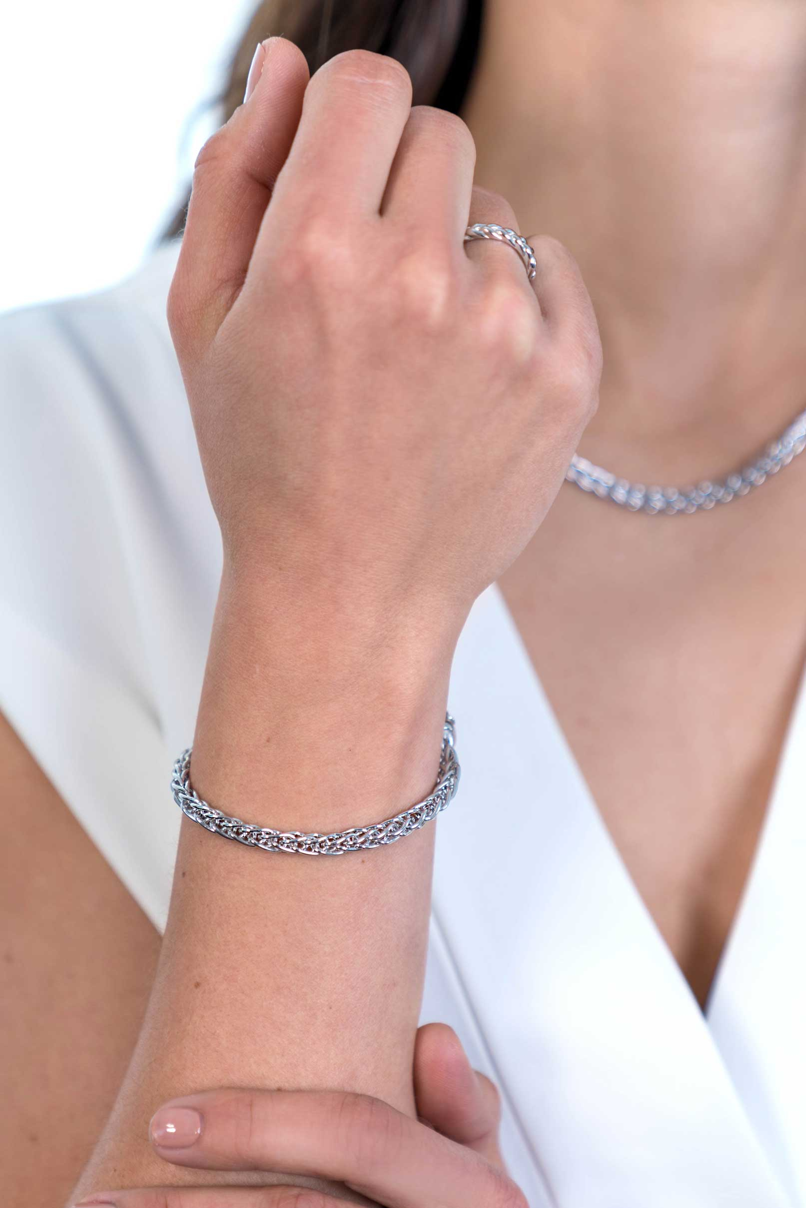 ZINZI silbernes Armband vossenstaart 5mm breit 19cm ZIA2214