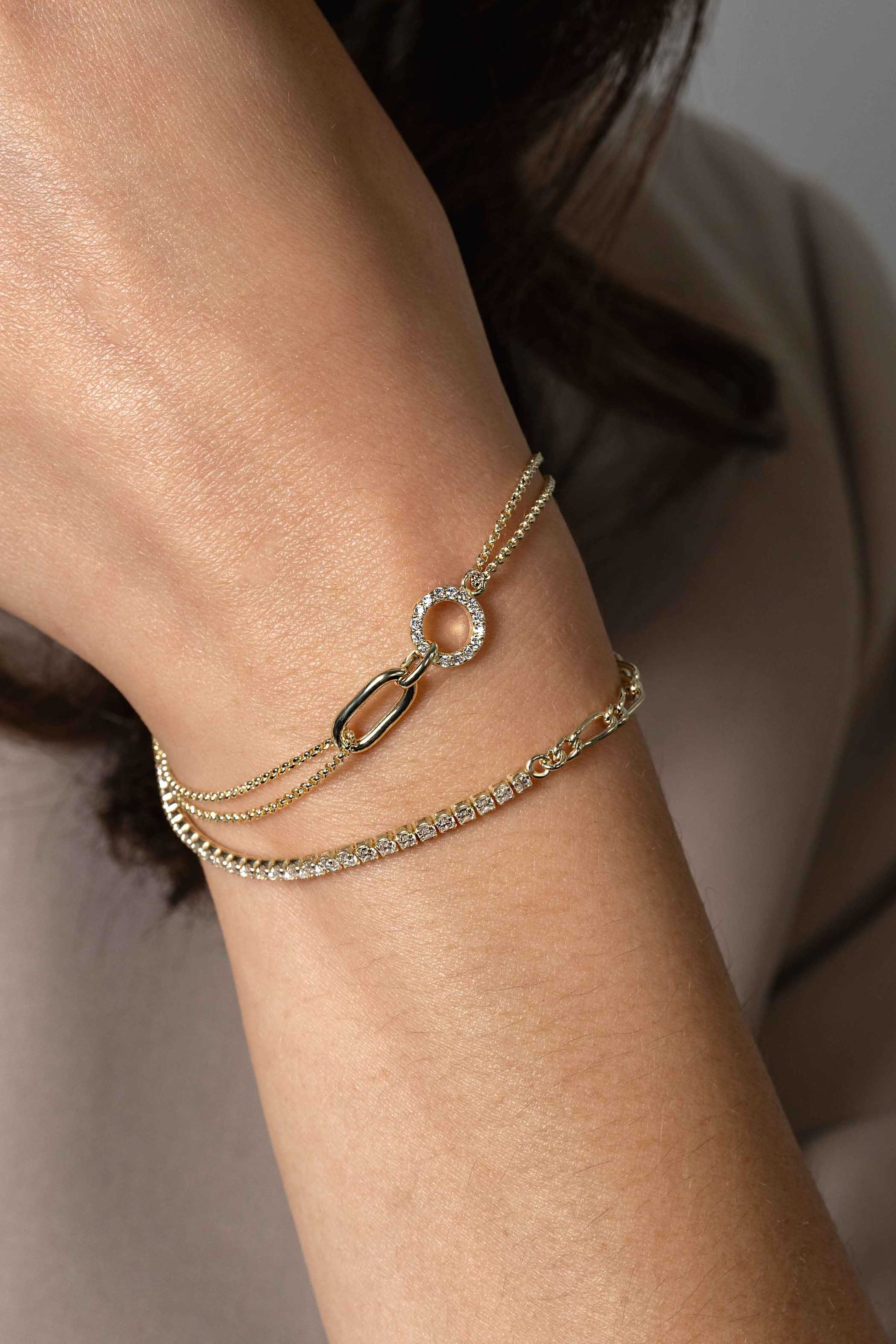 ZINZI zlv. armb. gg.verg.half schakels half bezet zirc.