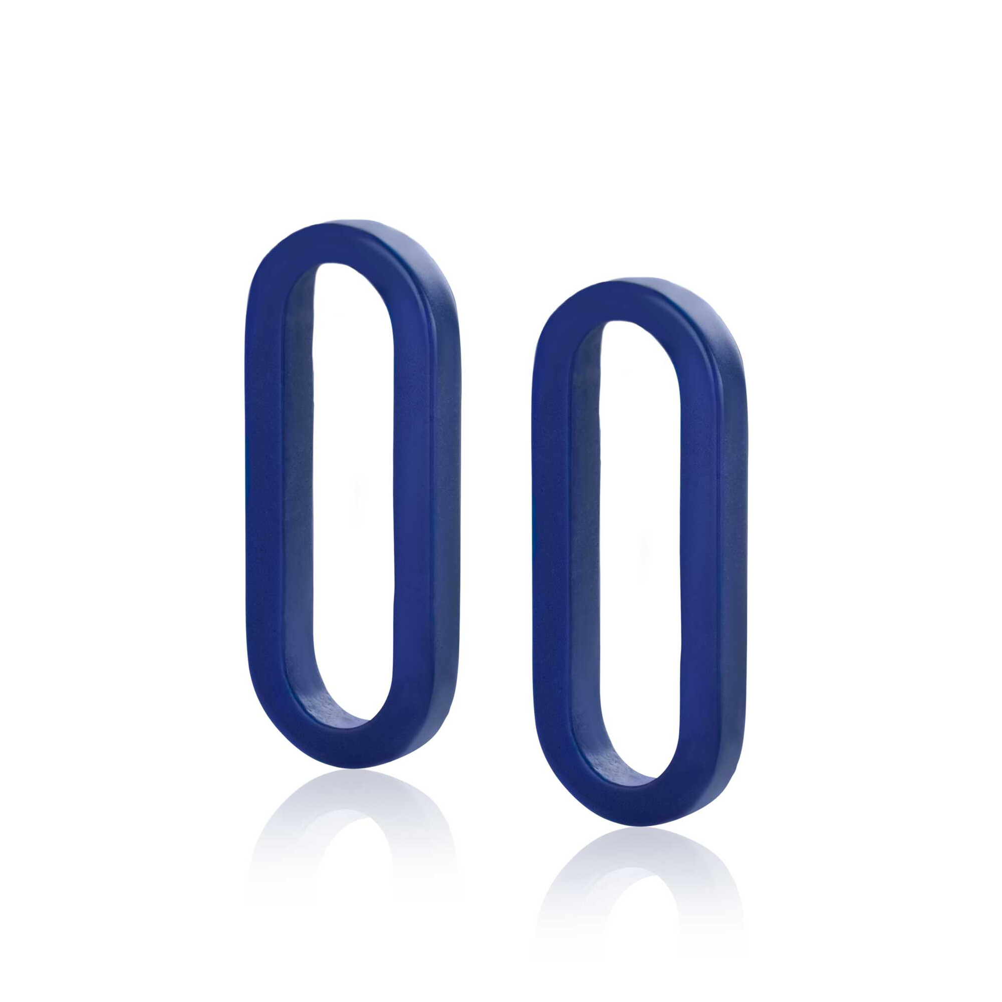 ZINZI zlv. oorbedels lapis lazuli ovaal 30mm lang