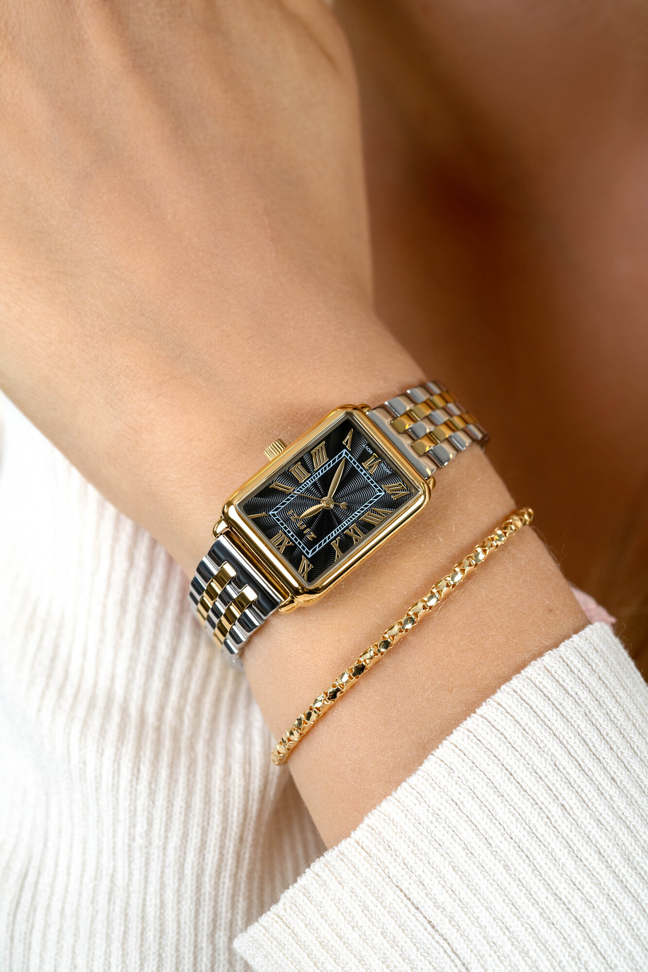 Zinzi Elegance horloge 28mm zwarte w.plaat stln.band