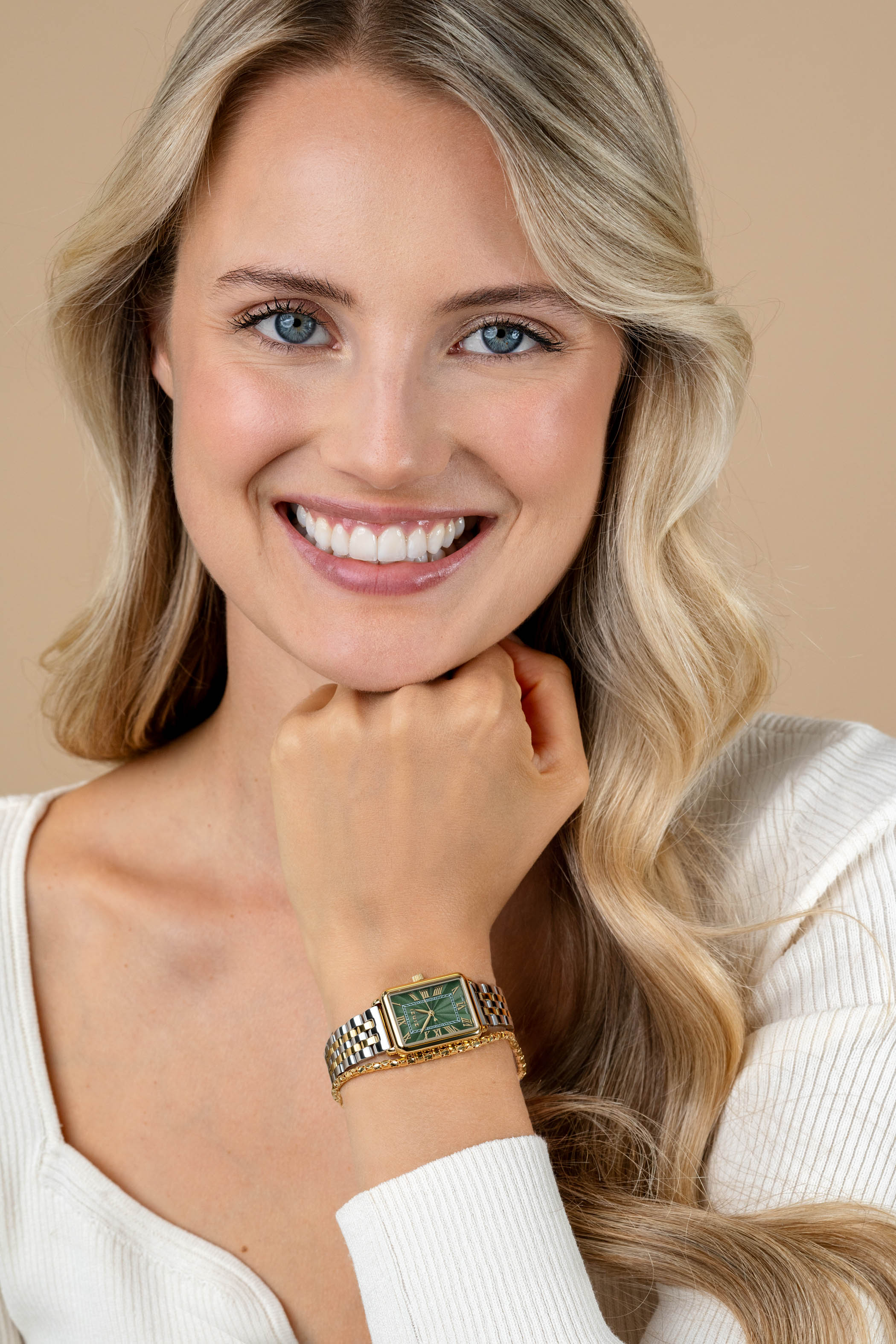 Zinzi Elegance horloge 28mm groene w.plaat stln.band