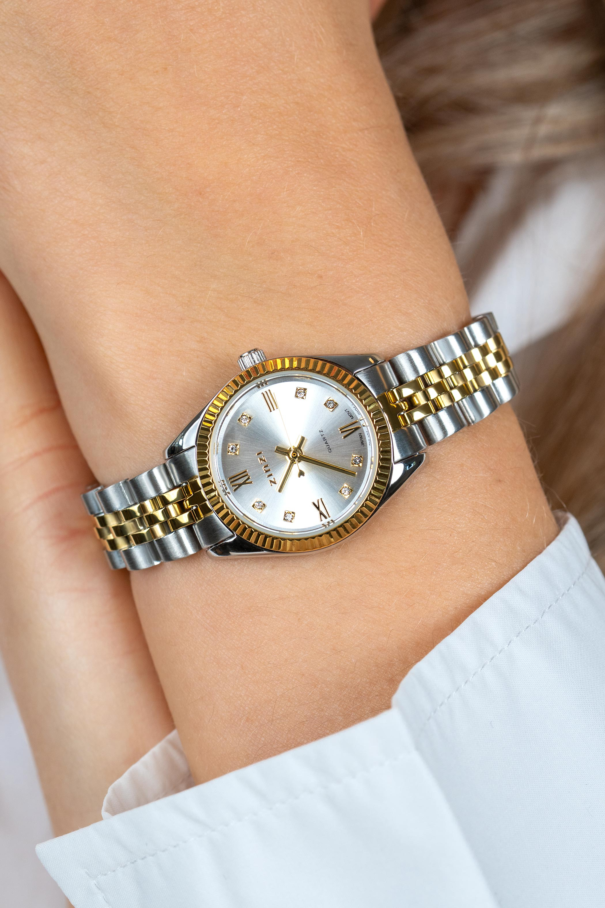 Zinzi Mini Iconic horloge 24mm zlv w.pl.en bic. bnd