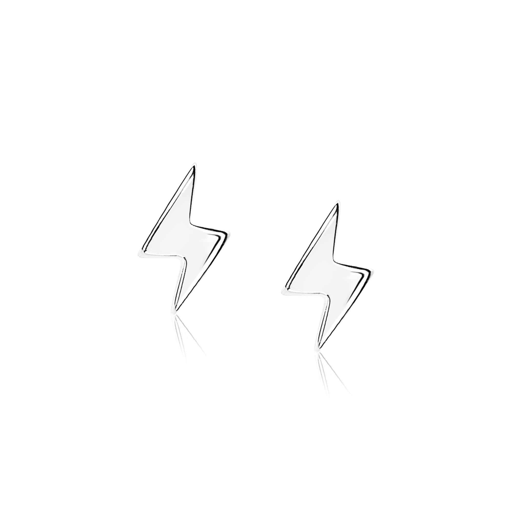 ZINZI silberne Ohrstecker Blitzt 8mm ZIO1681