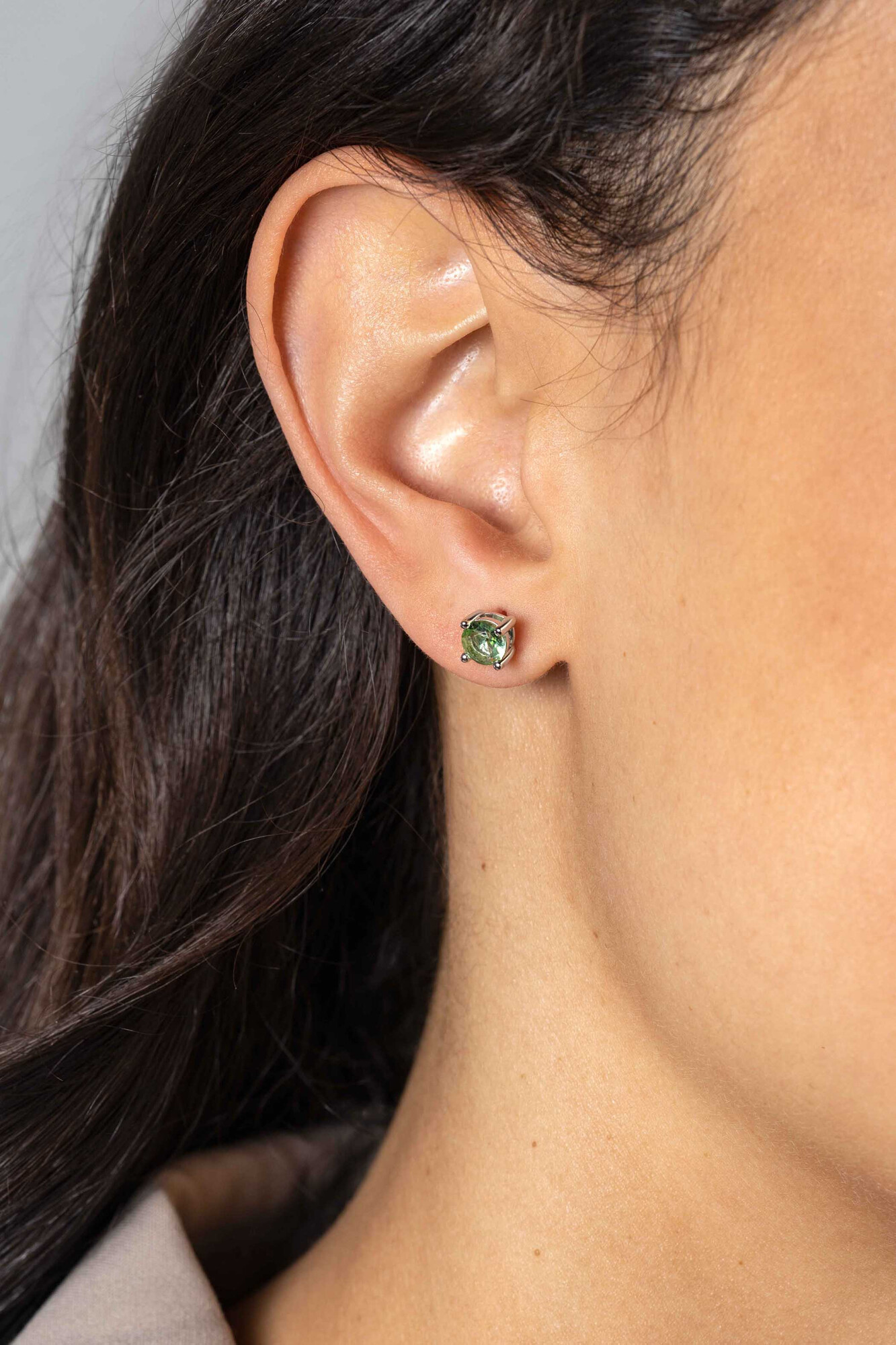 ZINZI zlv. oorkn.  vierpoot chaton licht groen zirc.