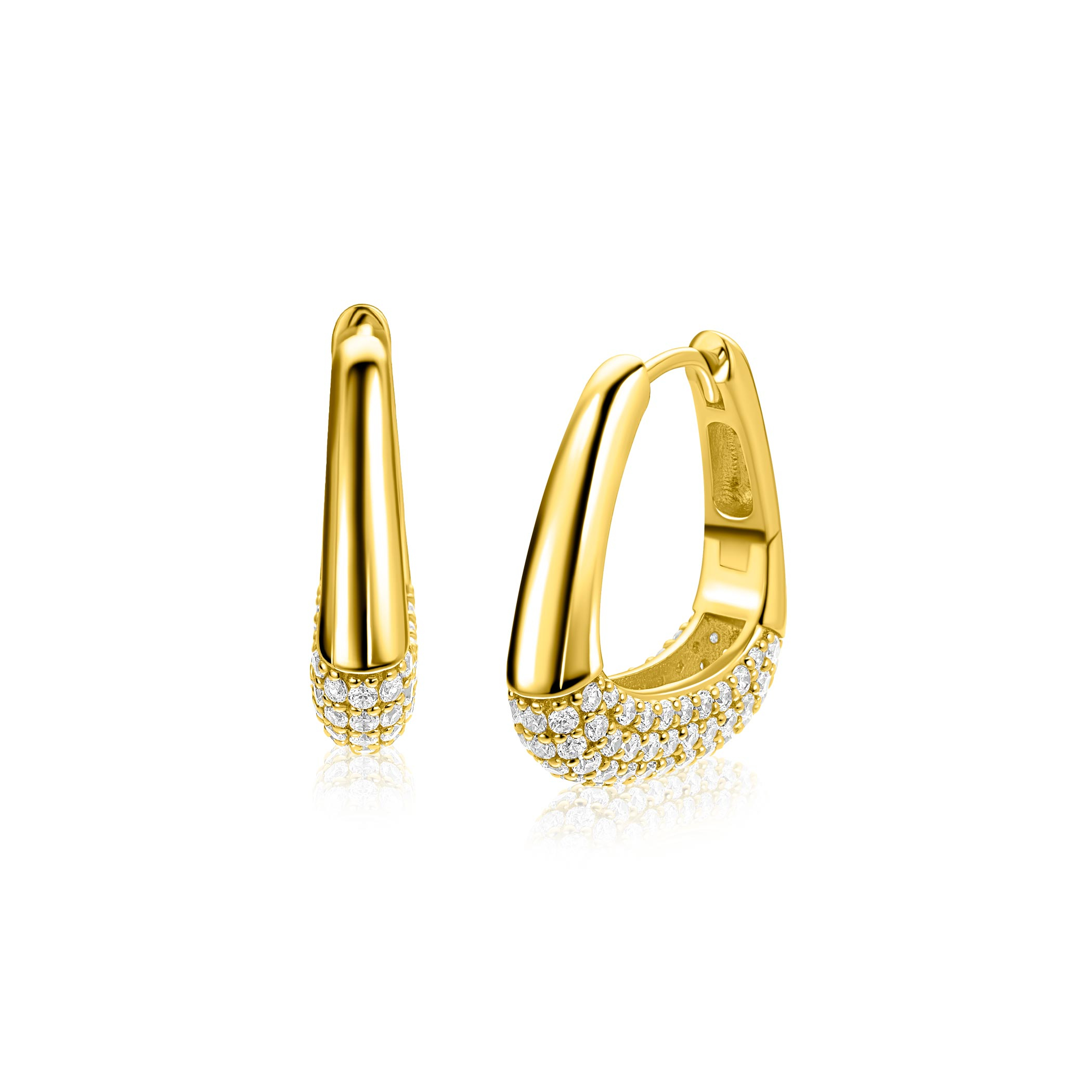 ZINZI zlv. luxe klapcr.gg.verg. rechthoek afl.pave zirc.