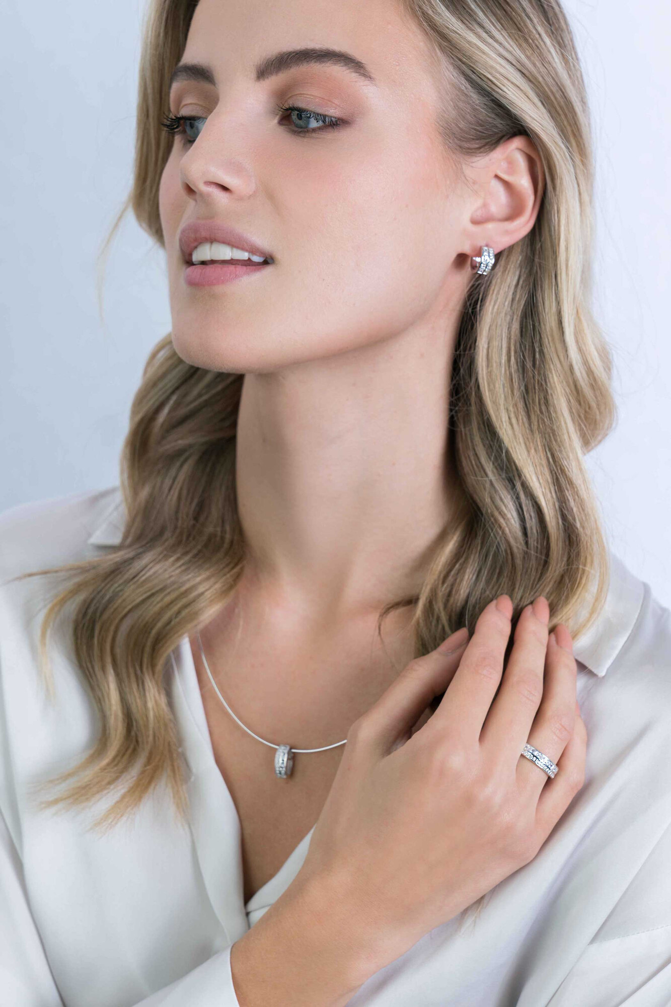 ZINZI silberner schicker Ring mit verschiedenen Formen weiße Zirkonias ZIR2118