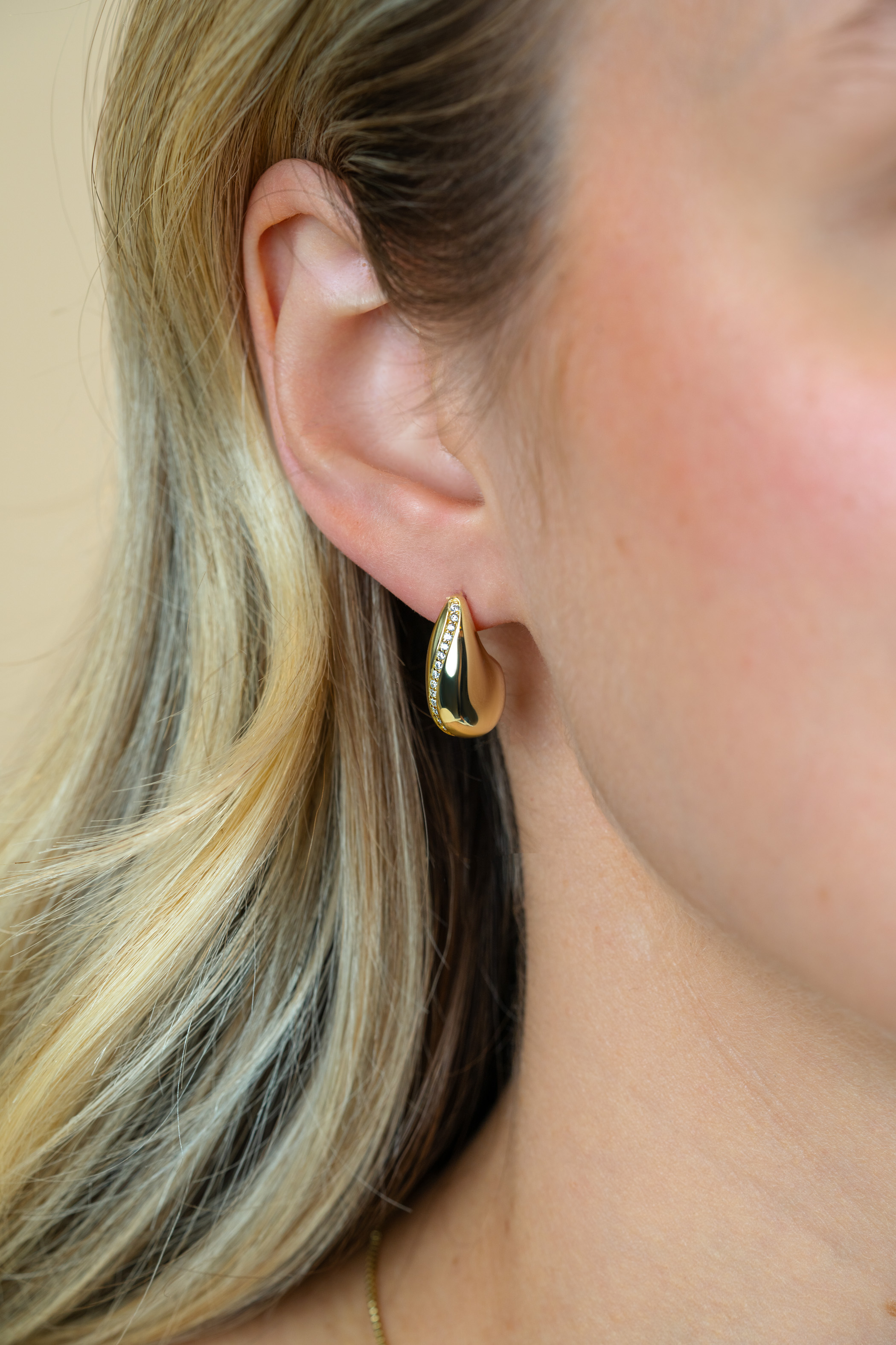 ZINZI zlv. oorstekers gg.verg.druppel met zirconia's