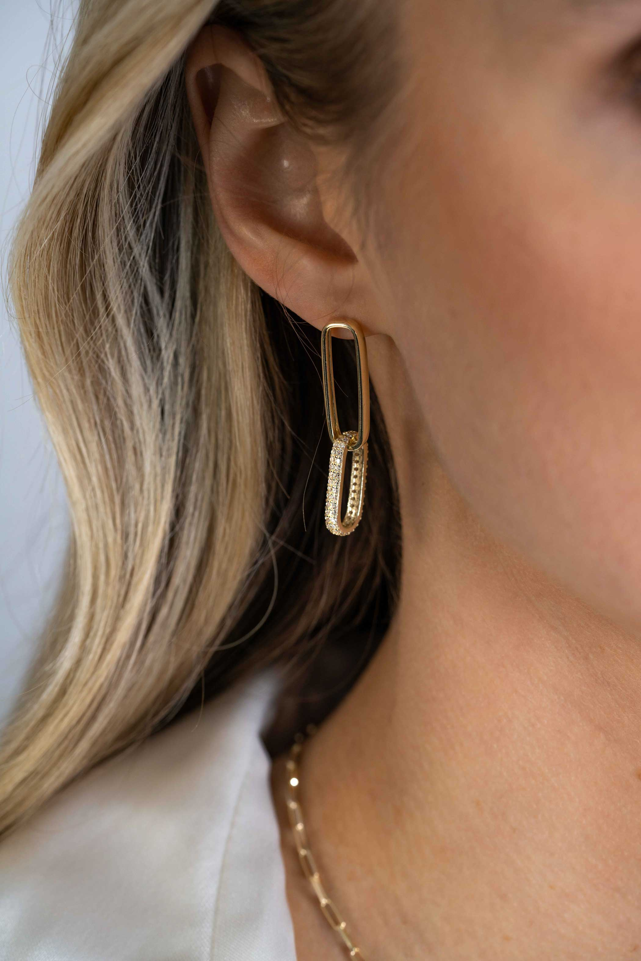 ZINZI zlv.oorhangers gg.verg.paperclip schakels/zirc.