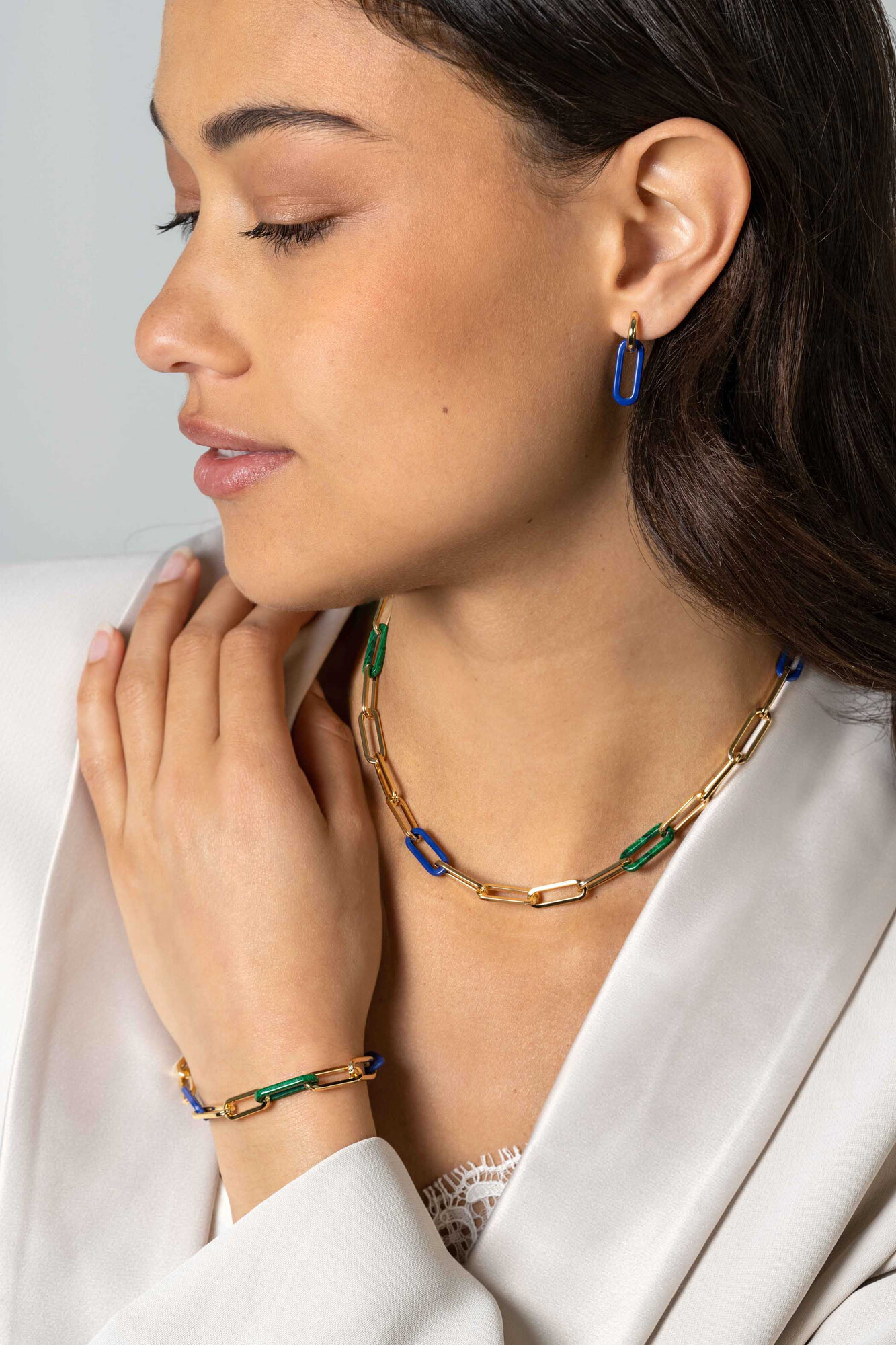 ZINZI zlv. oorbedels lapis lazuli ovaal 20mm lang