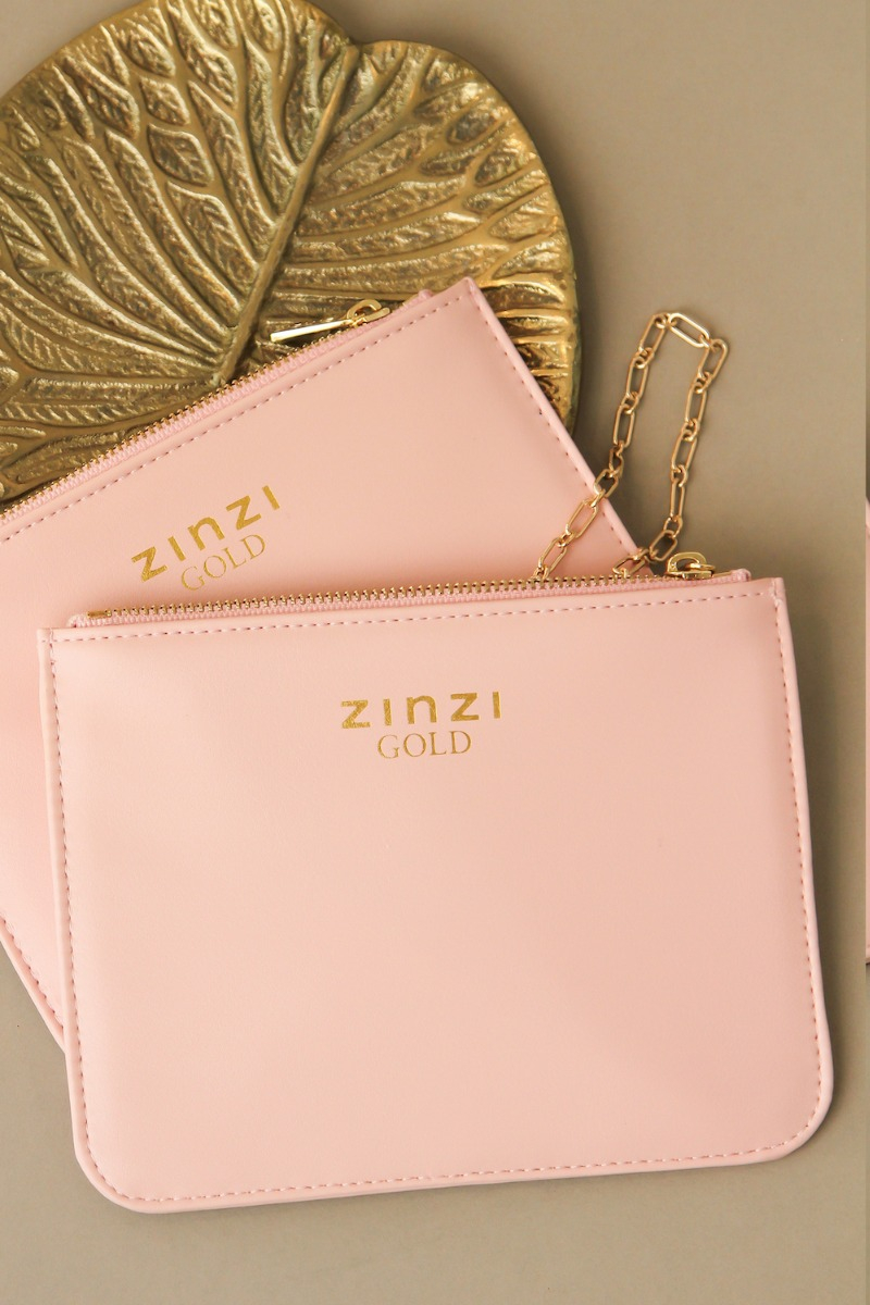 Zinzi Gold opberg etui roze