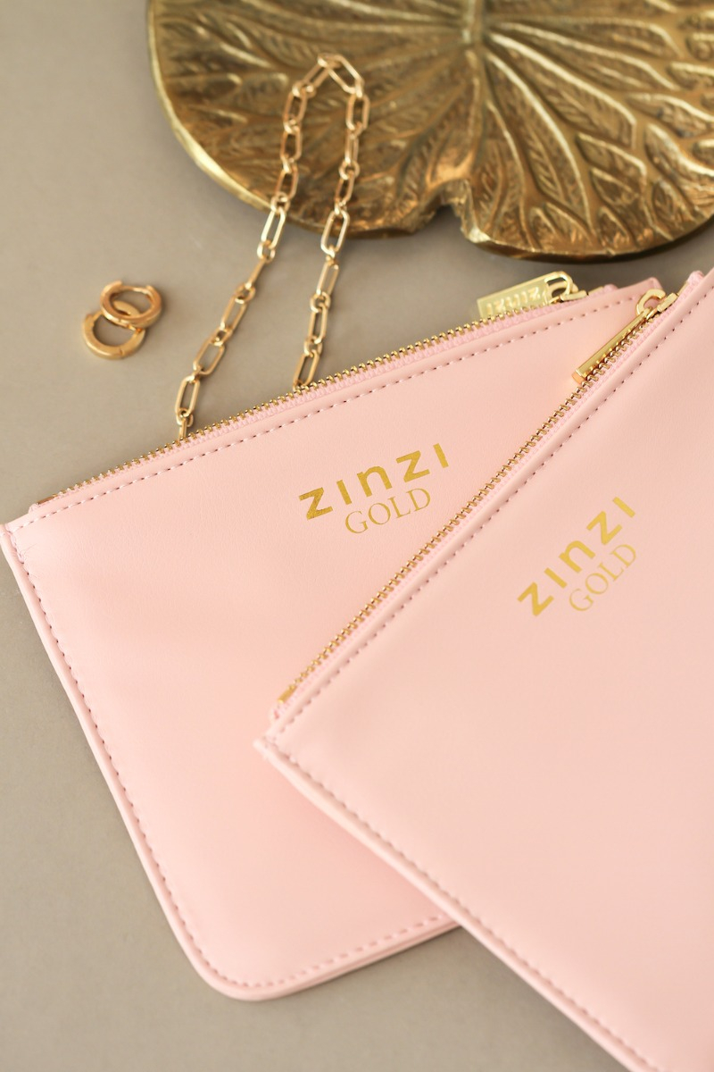 Zinzi Gold opberg etui roze
