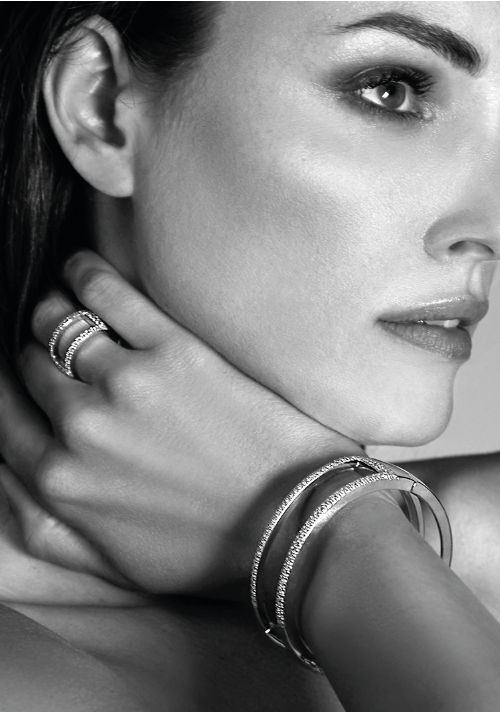 Mart Visser by ZINZI silberner Armreif glatt weiß  22mm MVA14