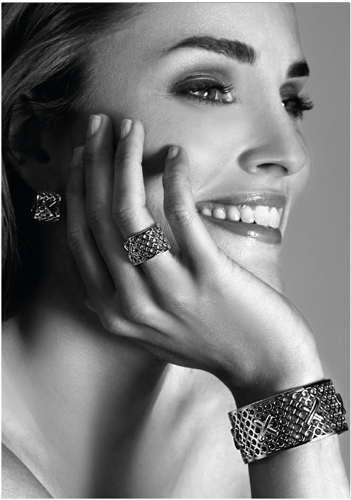 Mart Visser by ZINZI silbernes Fantasie Clip- Armband glatt 28mm MVA15