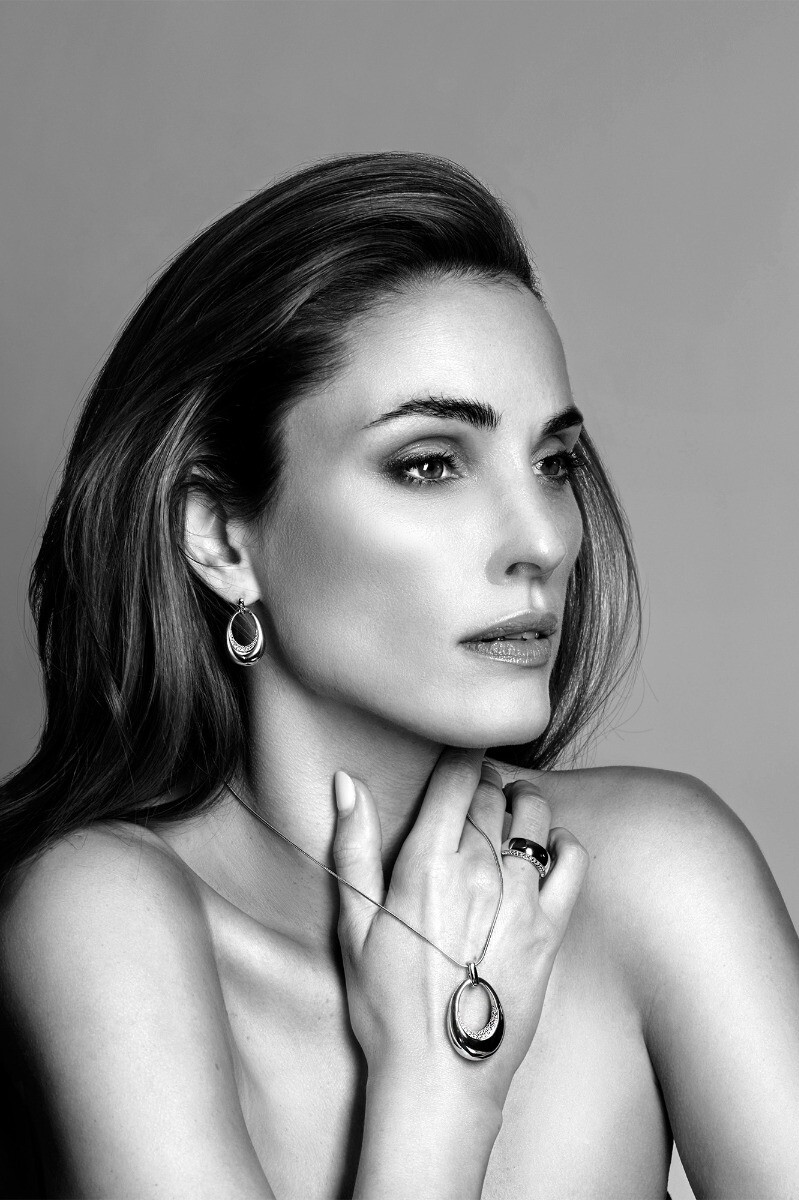 Mart Visser by ZINZI  silberne Hänger beidseitig oval weiß MVH10