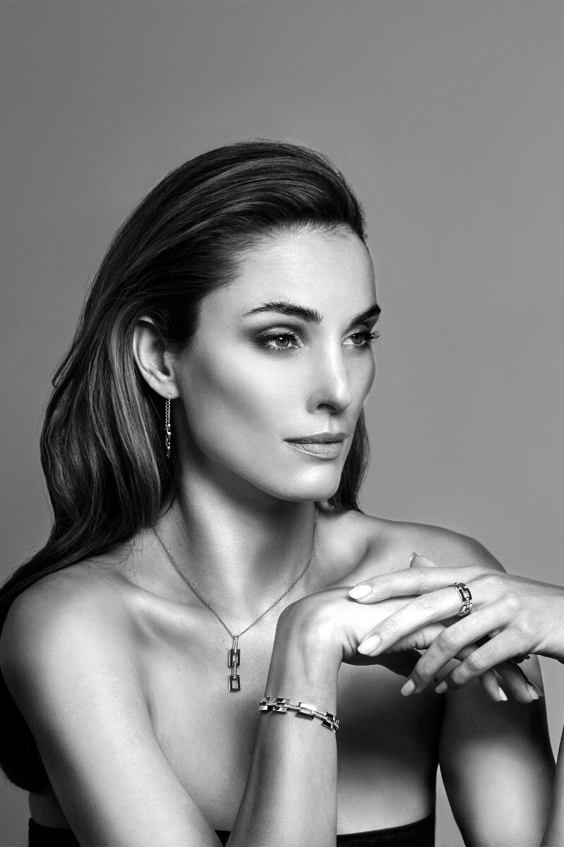 Mart Visser by ZINZI Silber-Schmuckarmband 9mm mit rechteckigen Gliedern, besetzt mit weißen Zirkoniasteinen MVA27