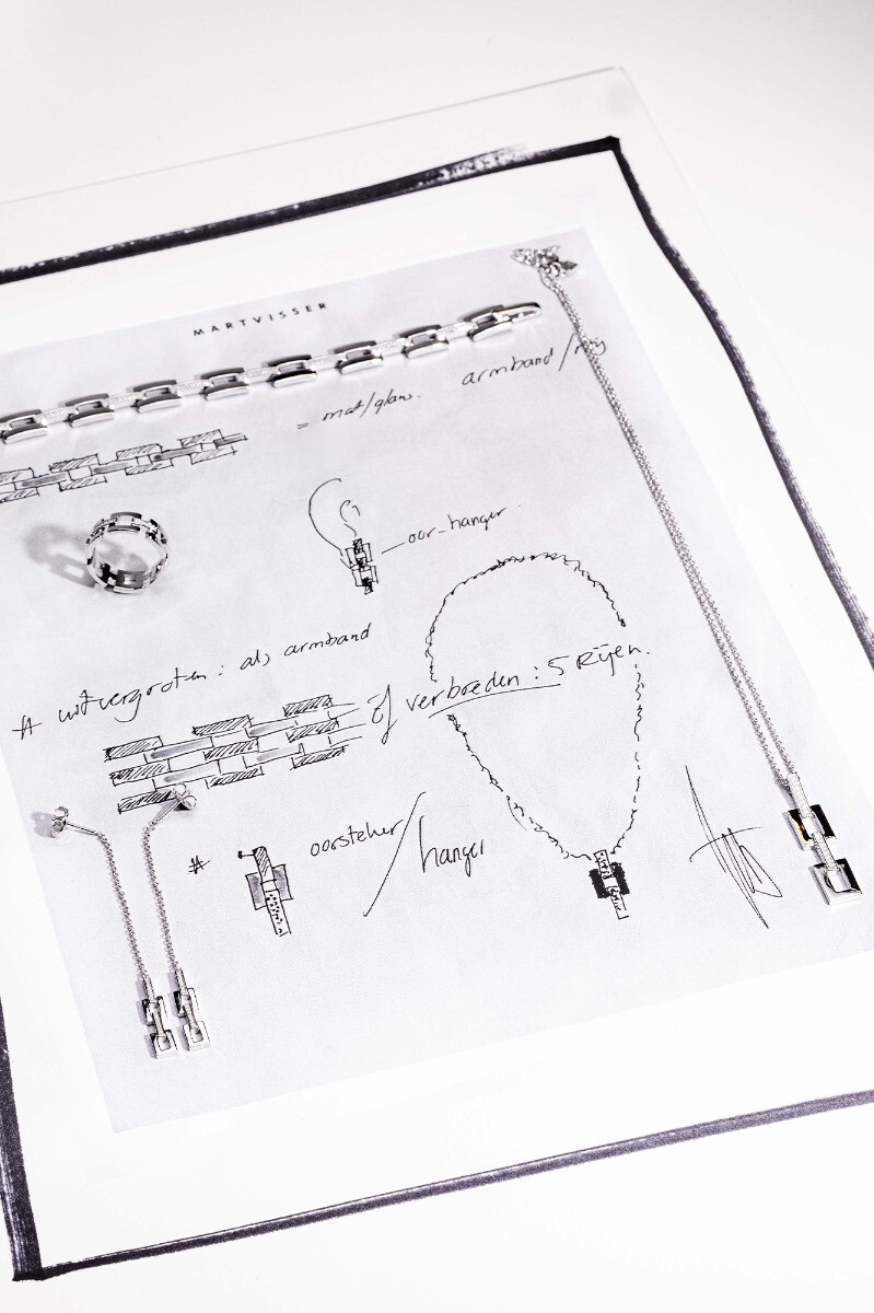 Mart Visser by ZINZI Silber-Schmuckarmband 9mm mit rechteckigen Gliedern, besetzt mit weißen Zirkoniasteinen MVA27