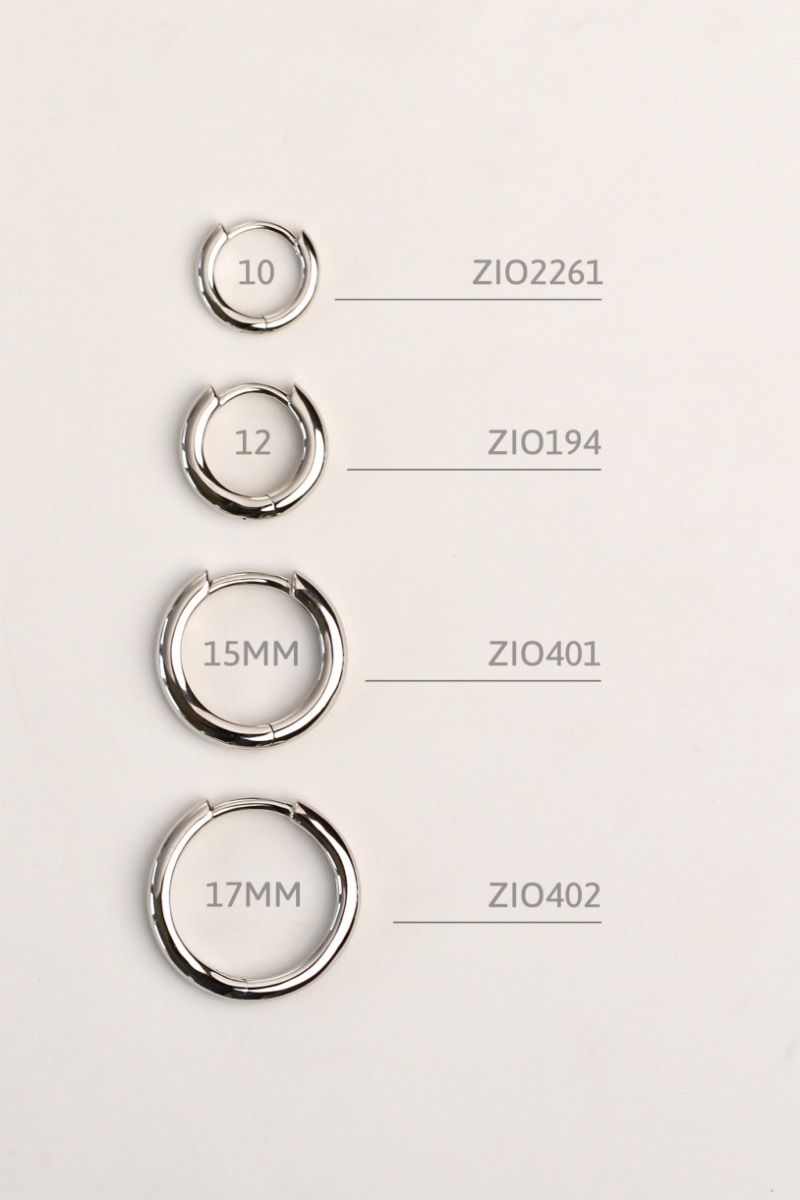 Zinzi silberne Kreolen 12 x 2mm ZIO194