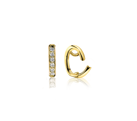 ZINZI zlv. hanger m. zirconia voor creoolhangers ggd verg.