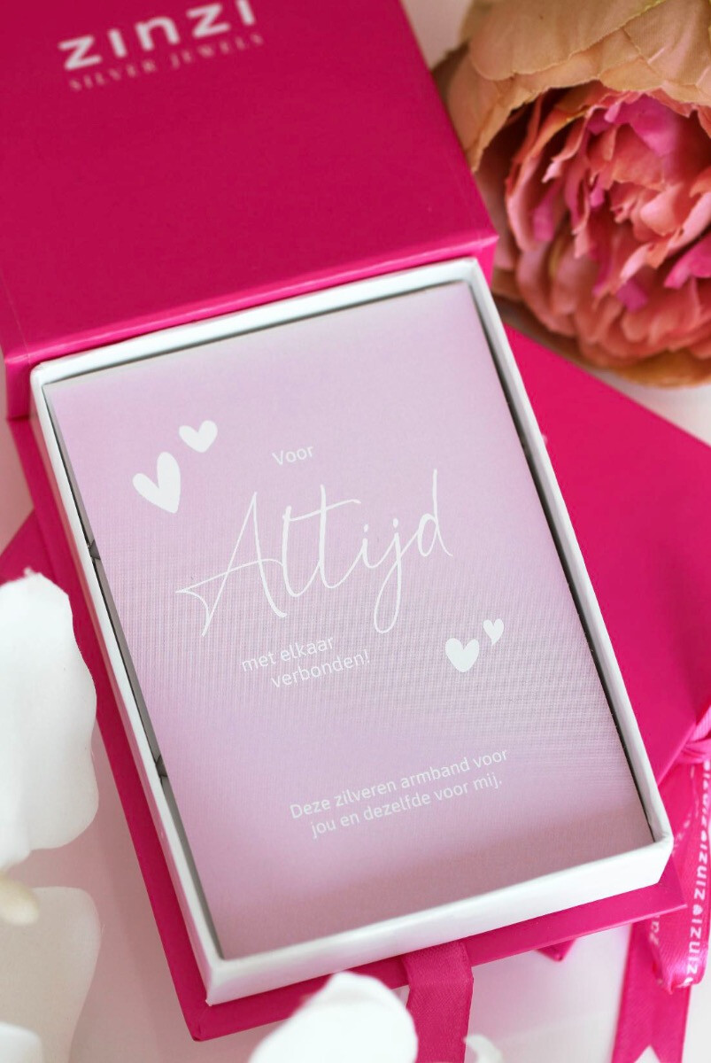 Zinzi Set aus 2 silbernen Armbändern Herz 17-20cm ZIA1188-SET