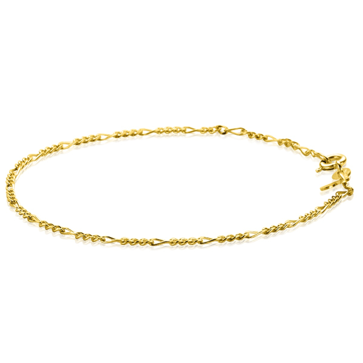 ZINZI Gold 14 Karat Gold Figaro Armband 1,5mm breit  ZGA294