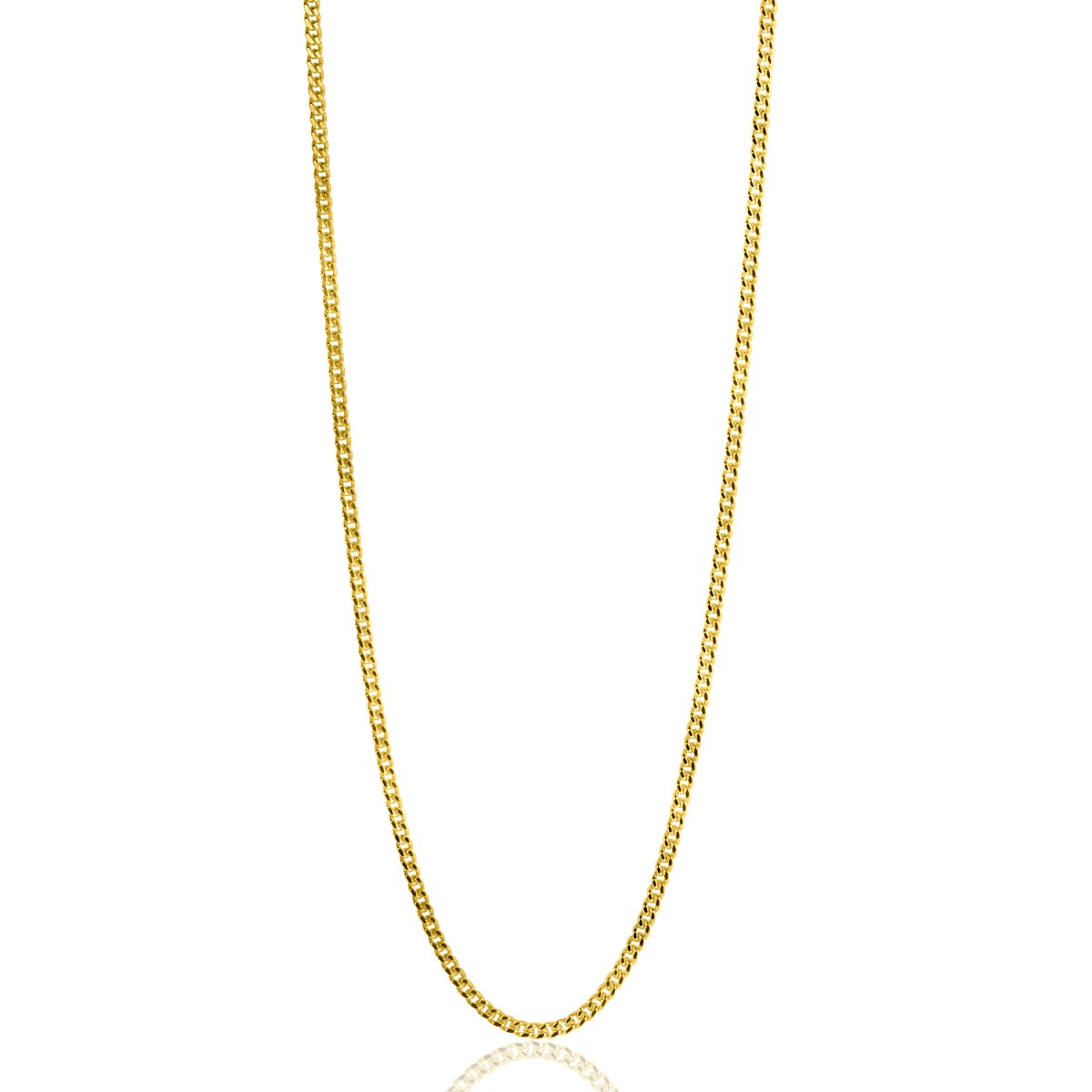 ZINZI GOLD gourmet lengtecollier 1mm 42cm