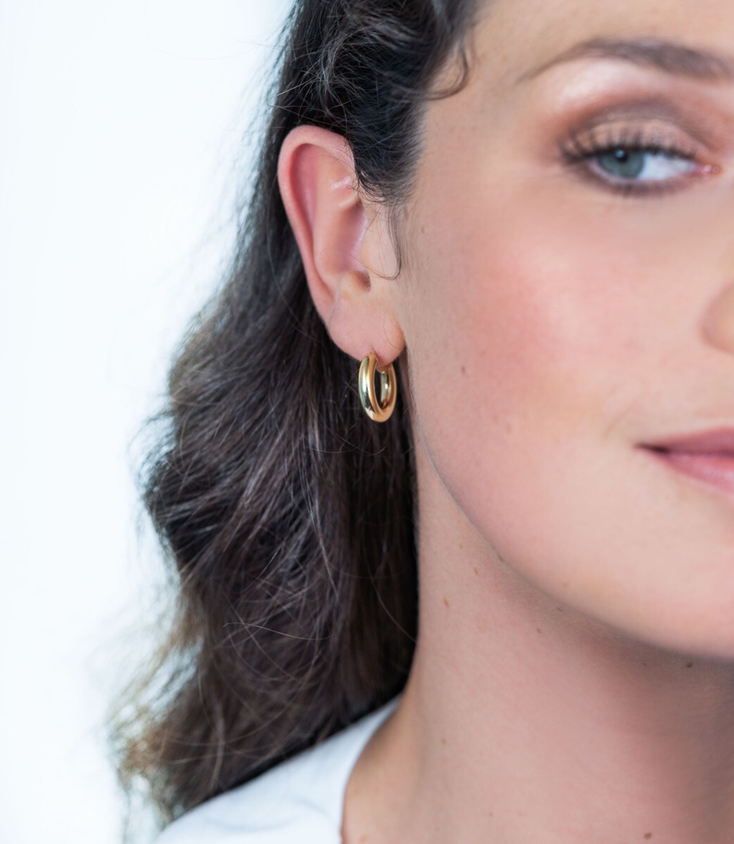 ZINZI GOLD oorringen glad 16x4mm