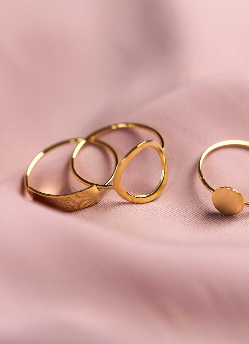 ZINZI Gold 14 Karat Gold Ring offen rund ZGR173