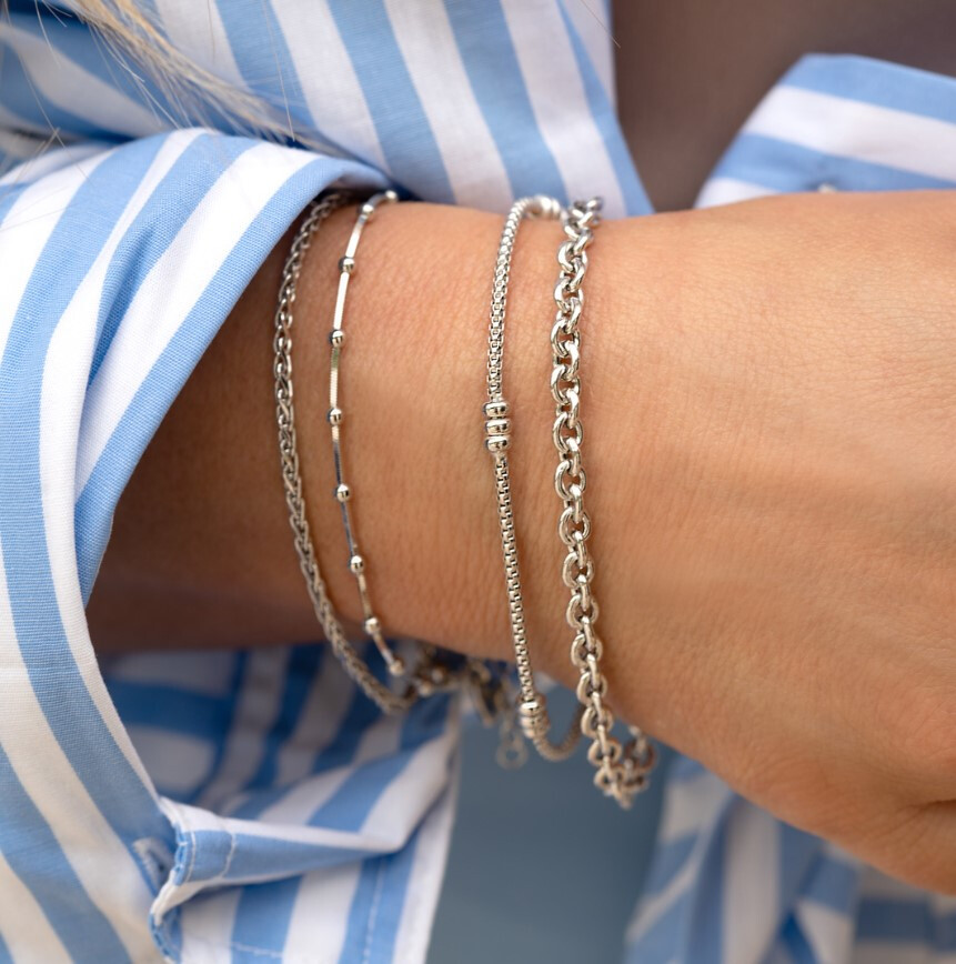 ZINZI silbernes Gliederarmband Palmier 2mm breit ZIA1931