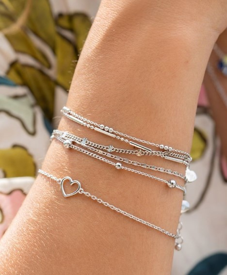 ZINZI silbernes Armband mit offenem Herz ZIA1420